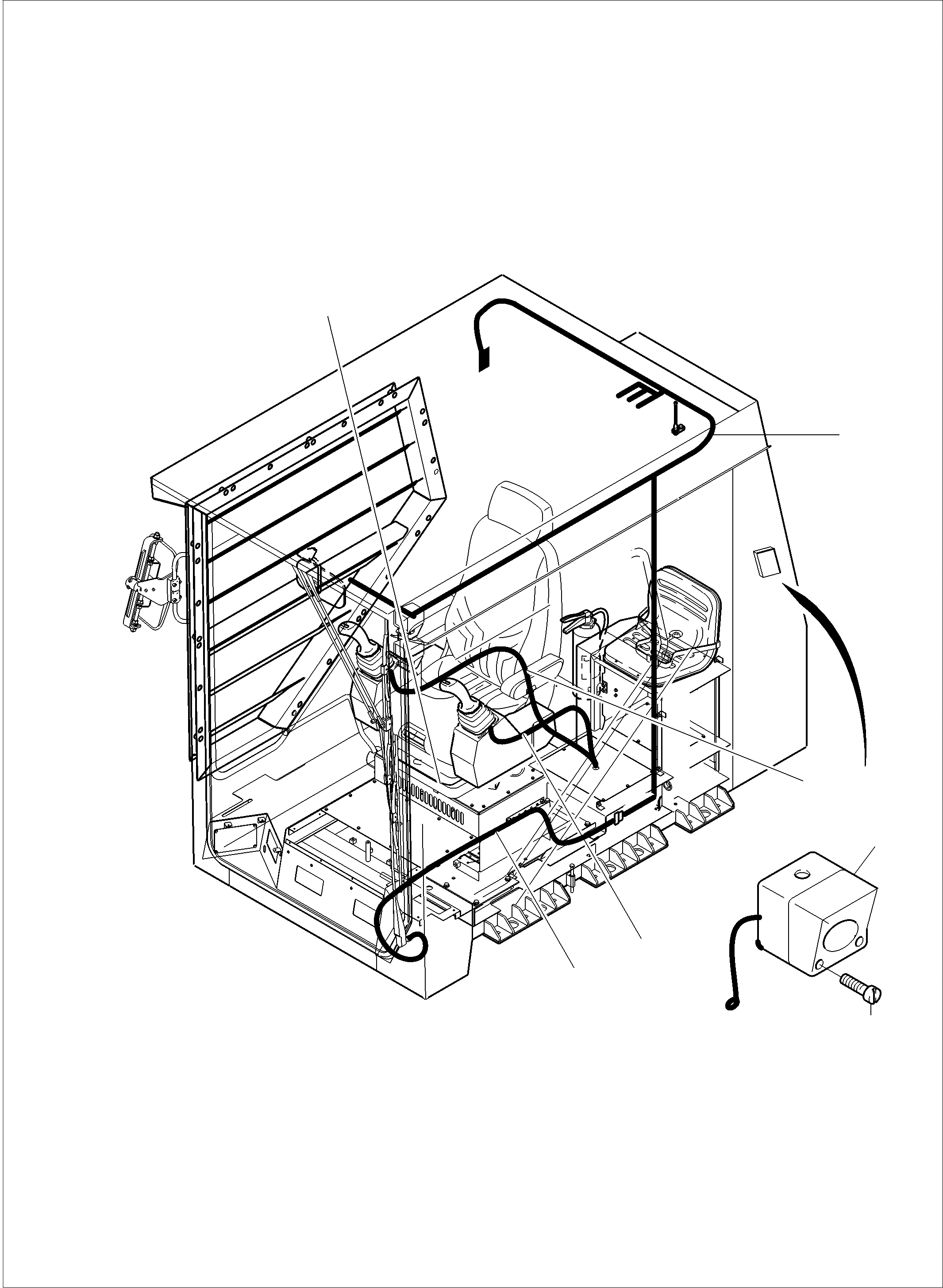 Wiring harness (under the operator seat) 2A2-06-11671 KOMATSU