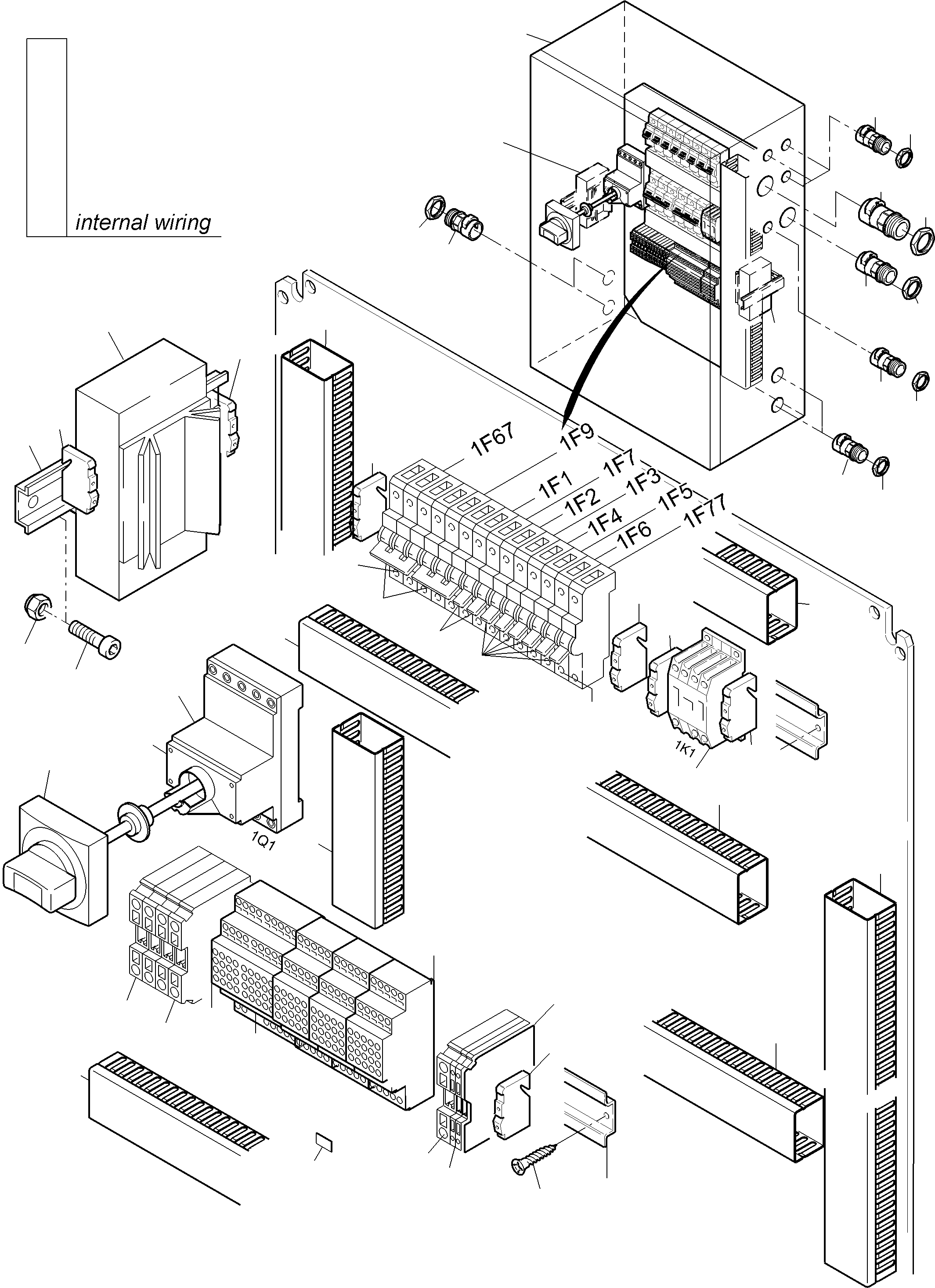 Switch cabinet w/o. electr. parts 974 157 40 KOMATSU