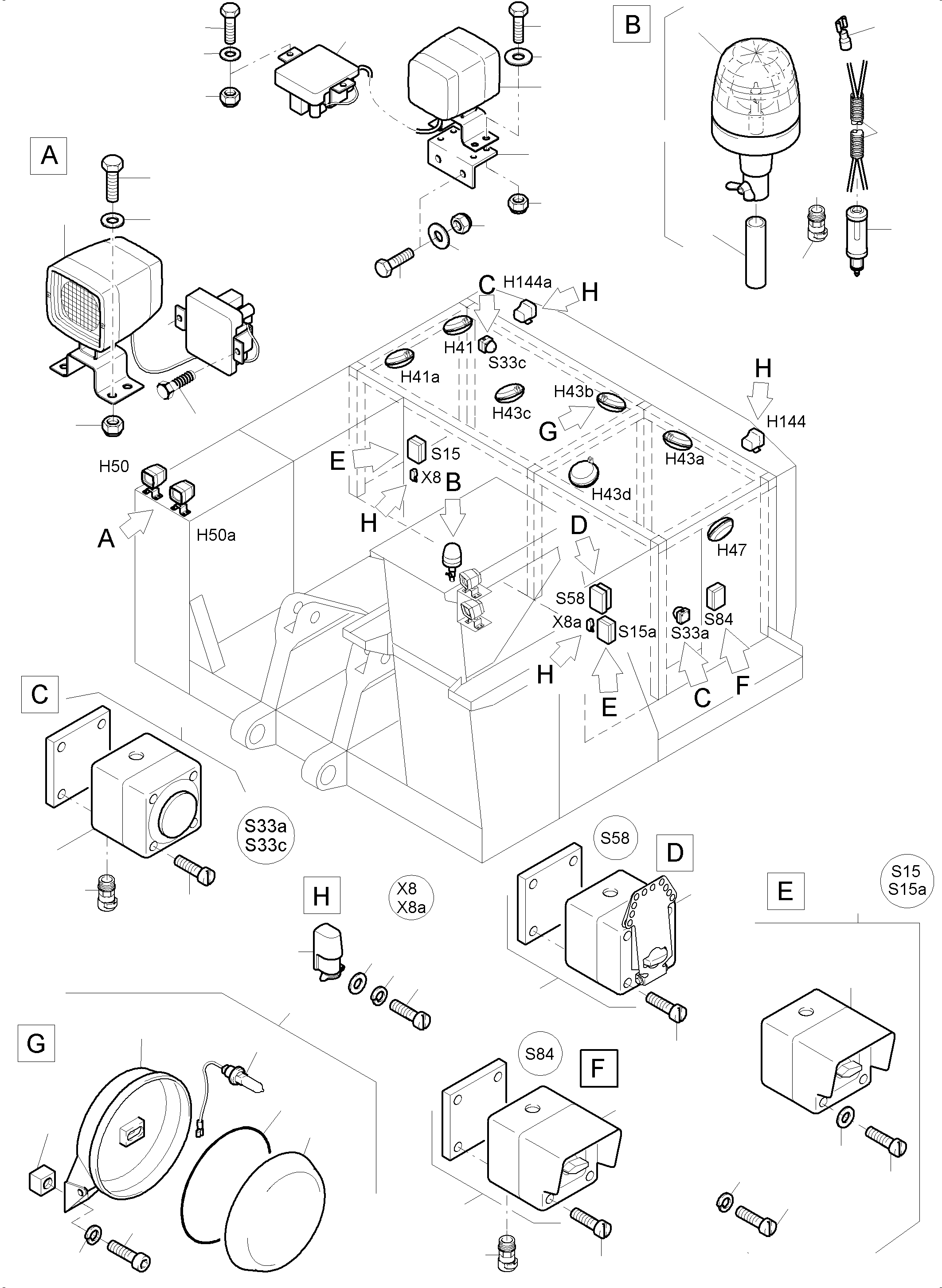 Harness- roof frame 955 428 40 KOMATSU