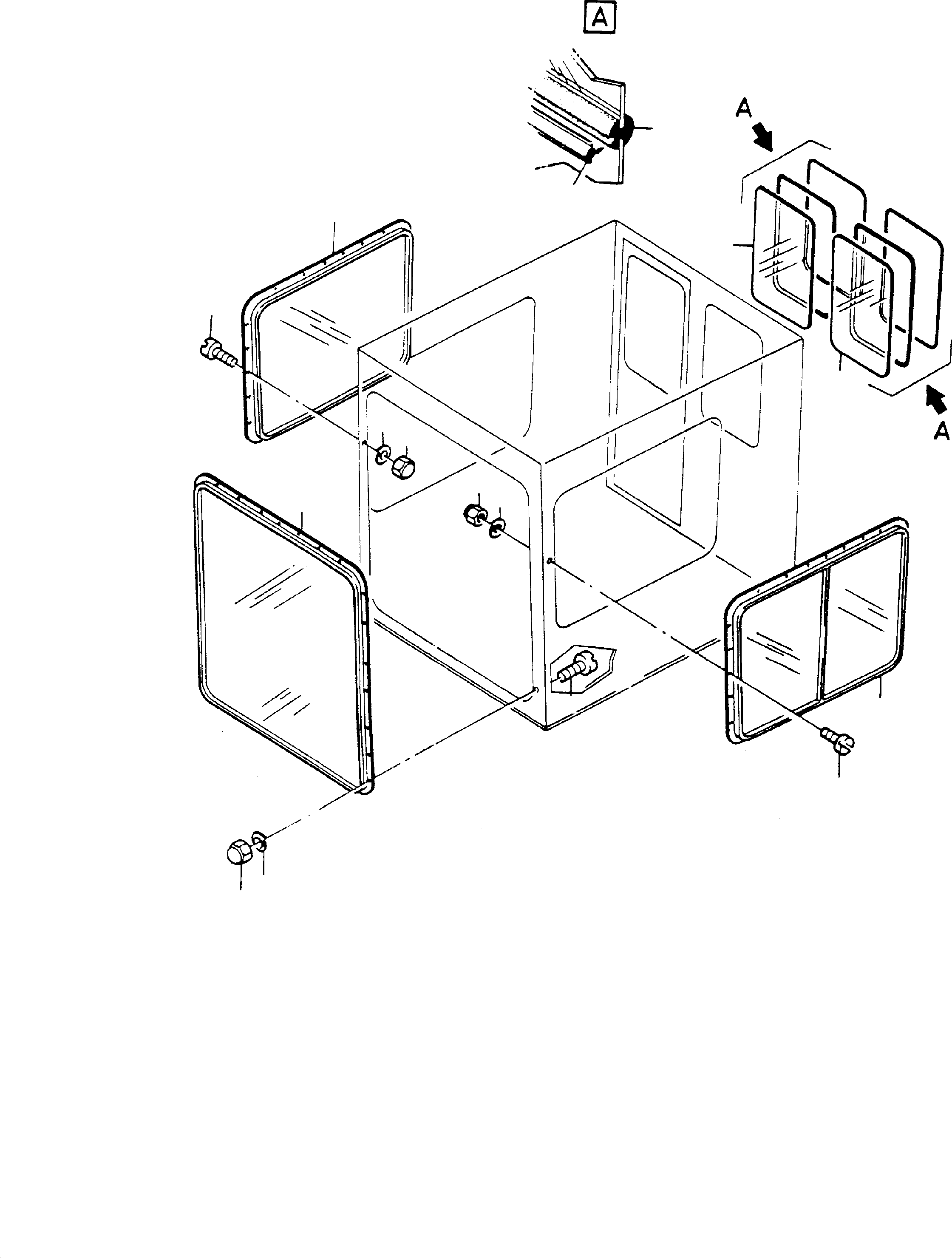 Front window 436 089 40 KOMATSU