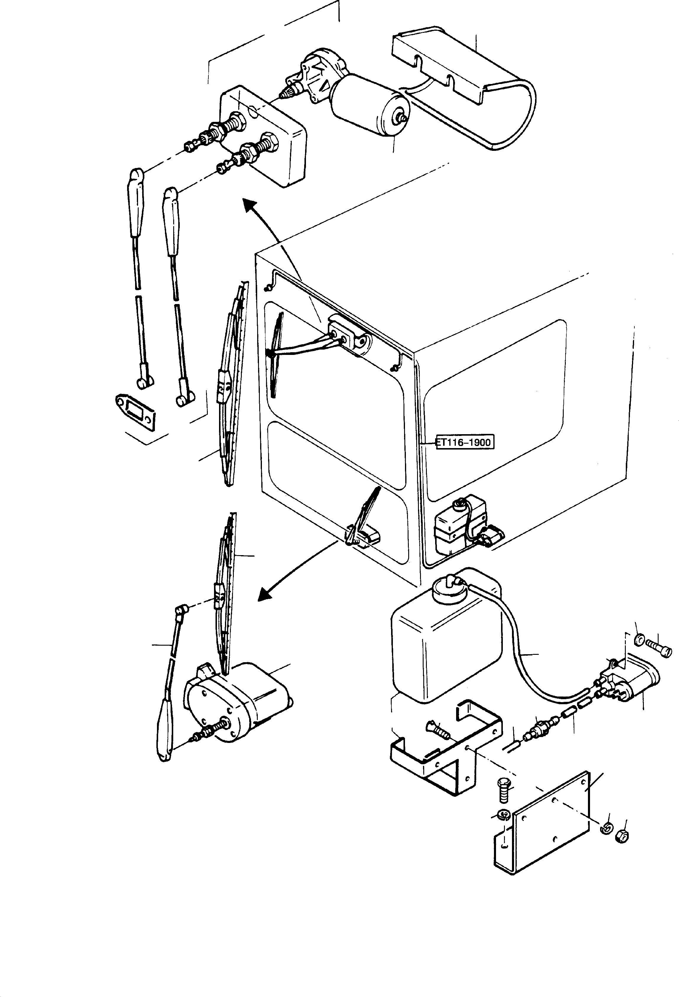 Wiper arm, assy. 750 lg. 255 349 40 KOMATSU