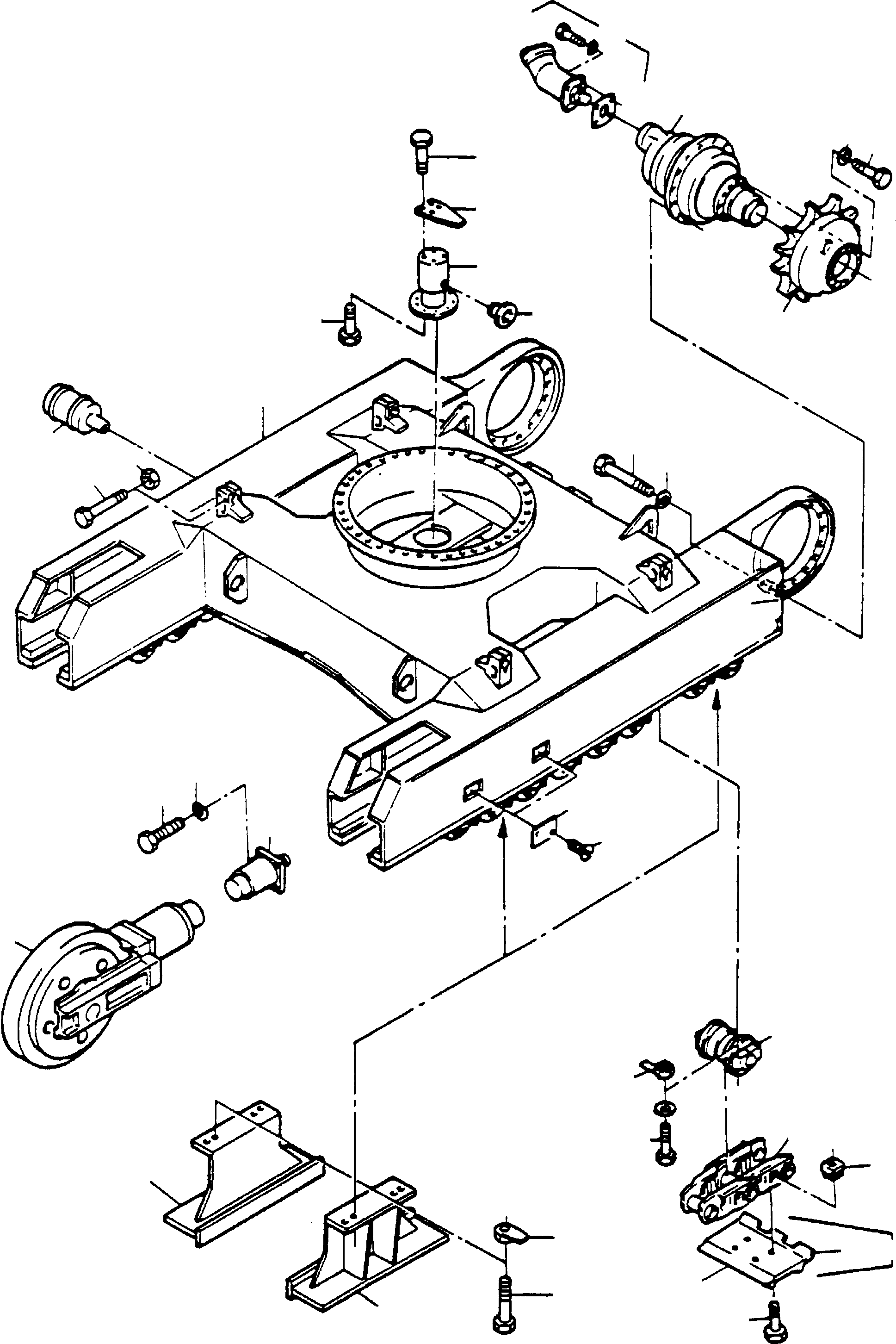Undercarriage w/o mount. parts 431 698 40 KOMATSU