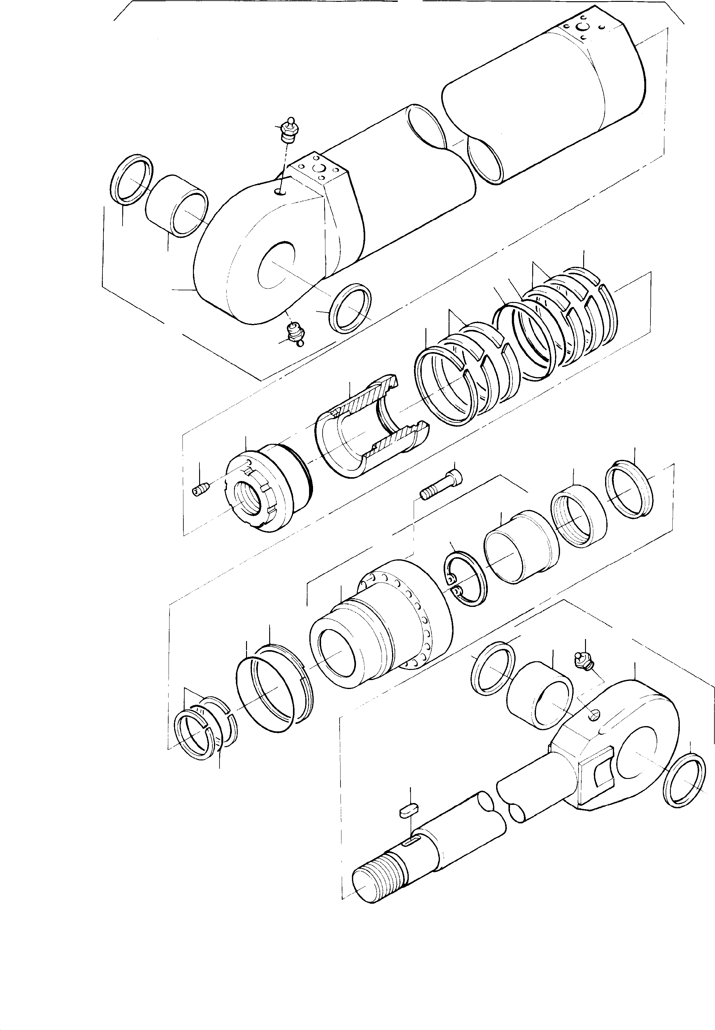 Piston rod assy. fig-no: 04-06 and 28 697 608 73 KOMATSU