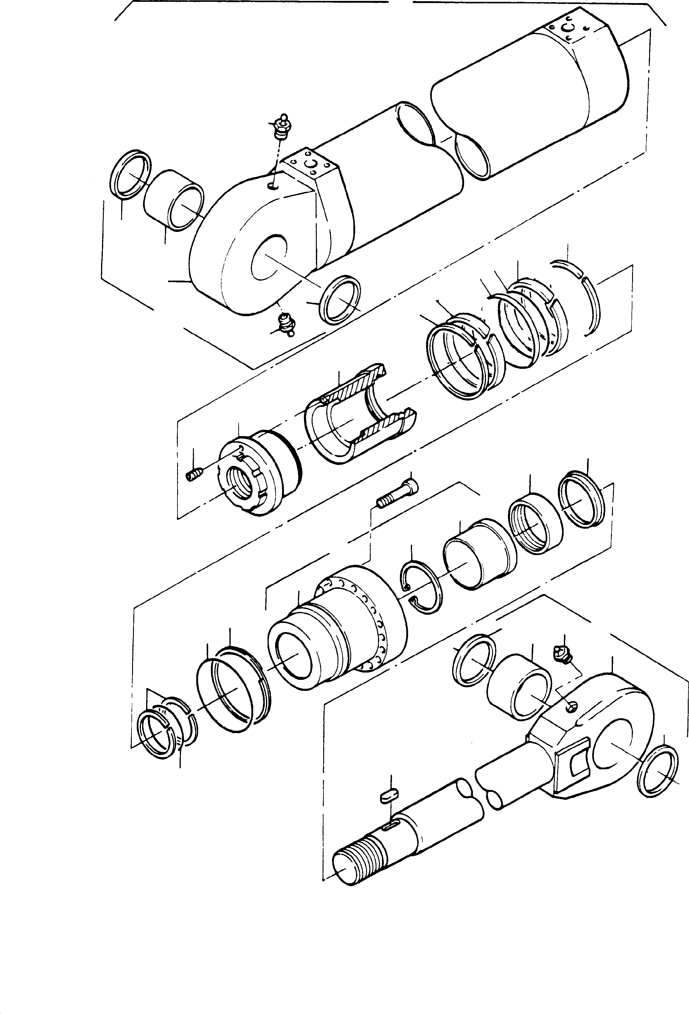 Piston rod assy. fig-no: 04-06+28 697 265 73 KOMATSU