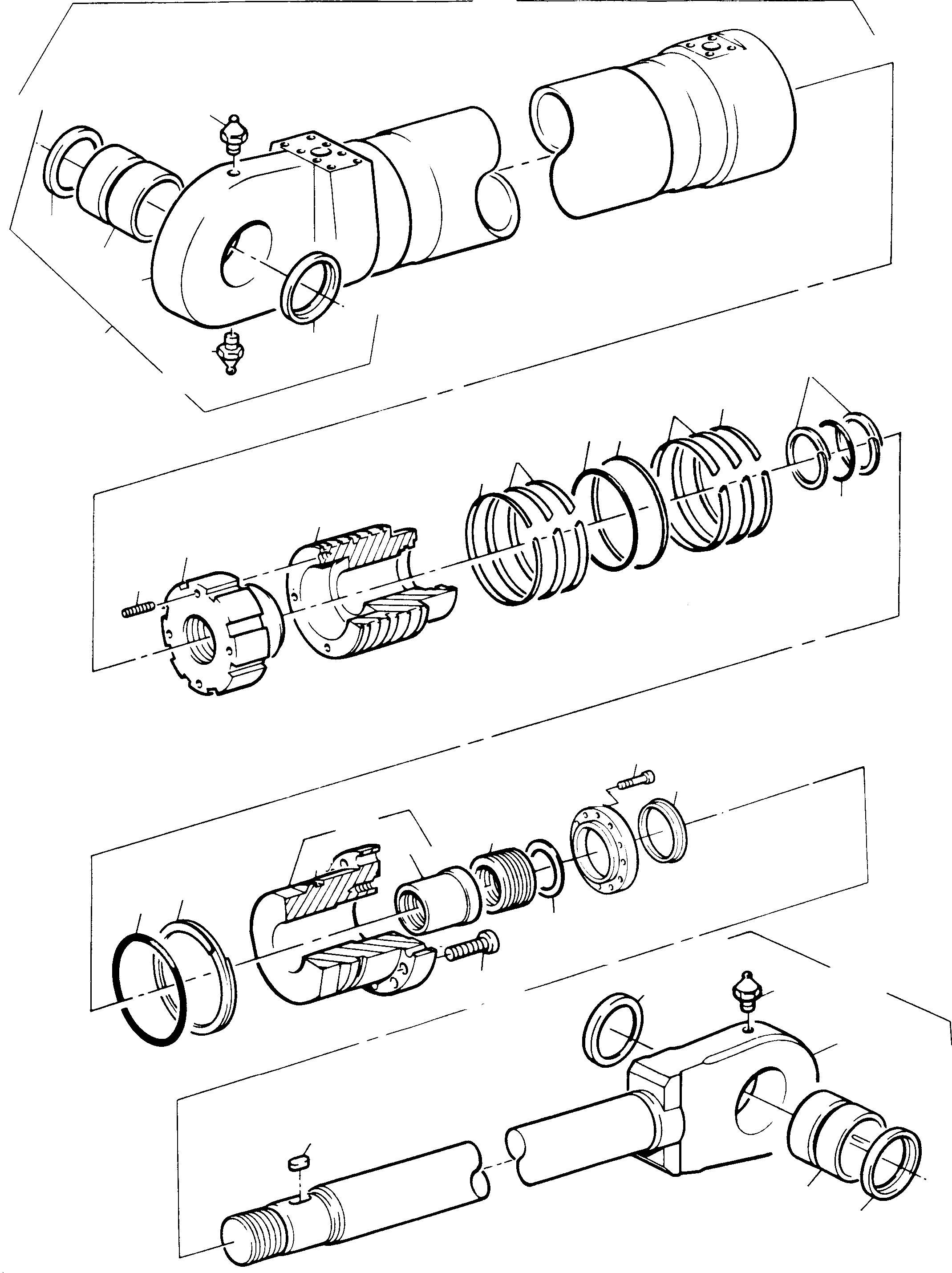 Hydraulic cylinder assy. consist. of fig nos: 02-31 400 660 40 KOMATSU