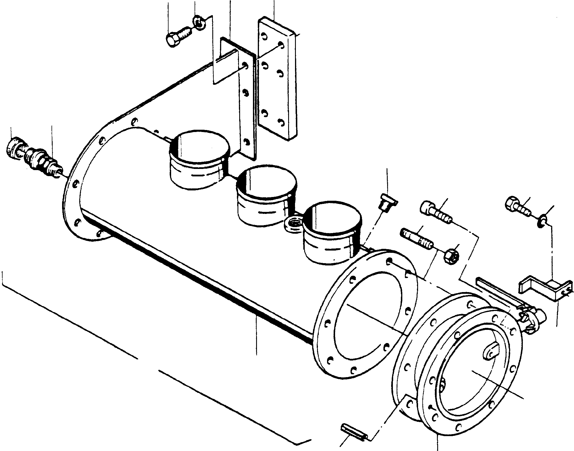 Suction tank assy. 487 419 40 KOMATSU