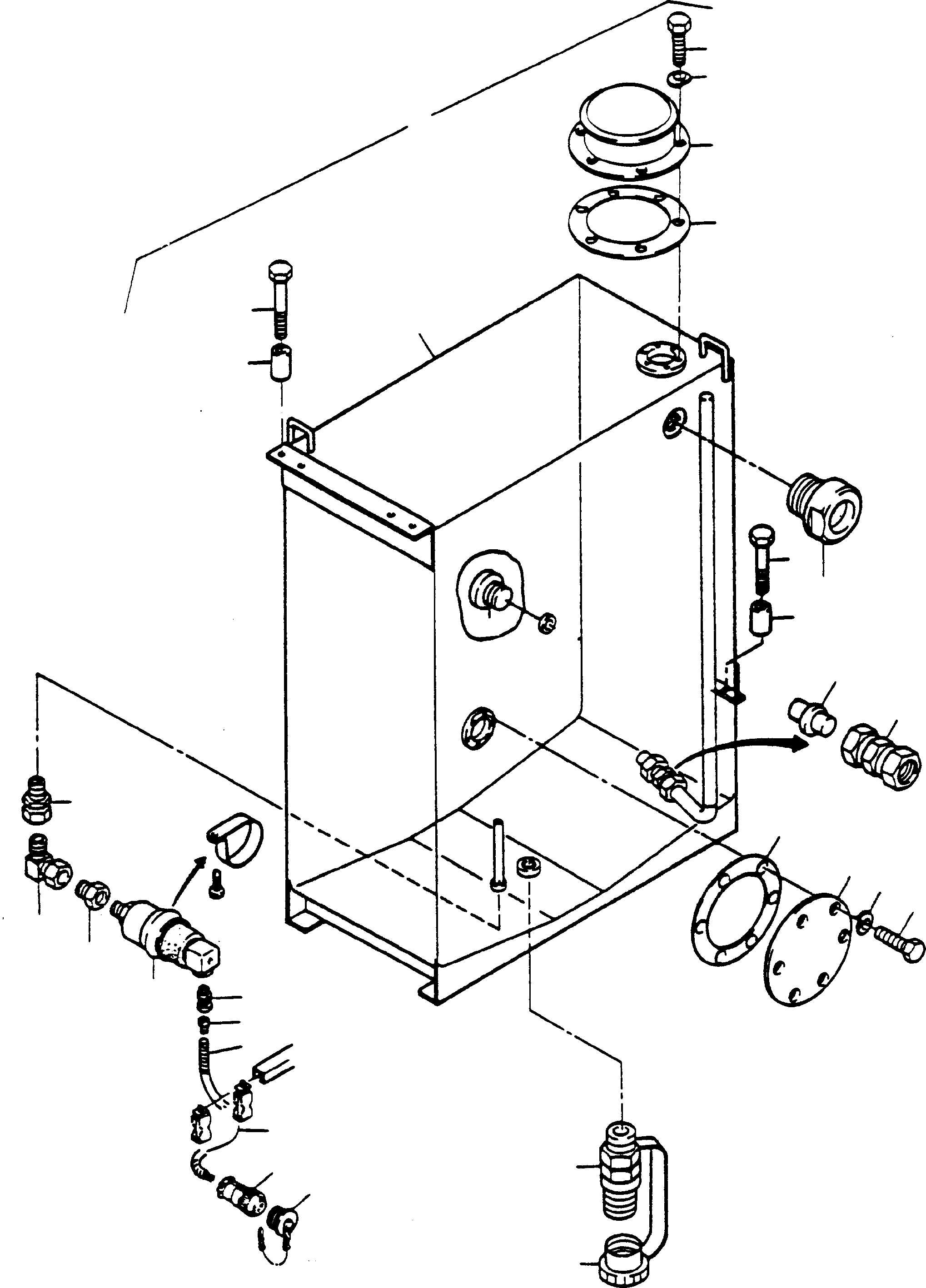Fuel tank assy. 487 486 40 KOMATSU