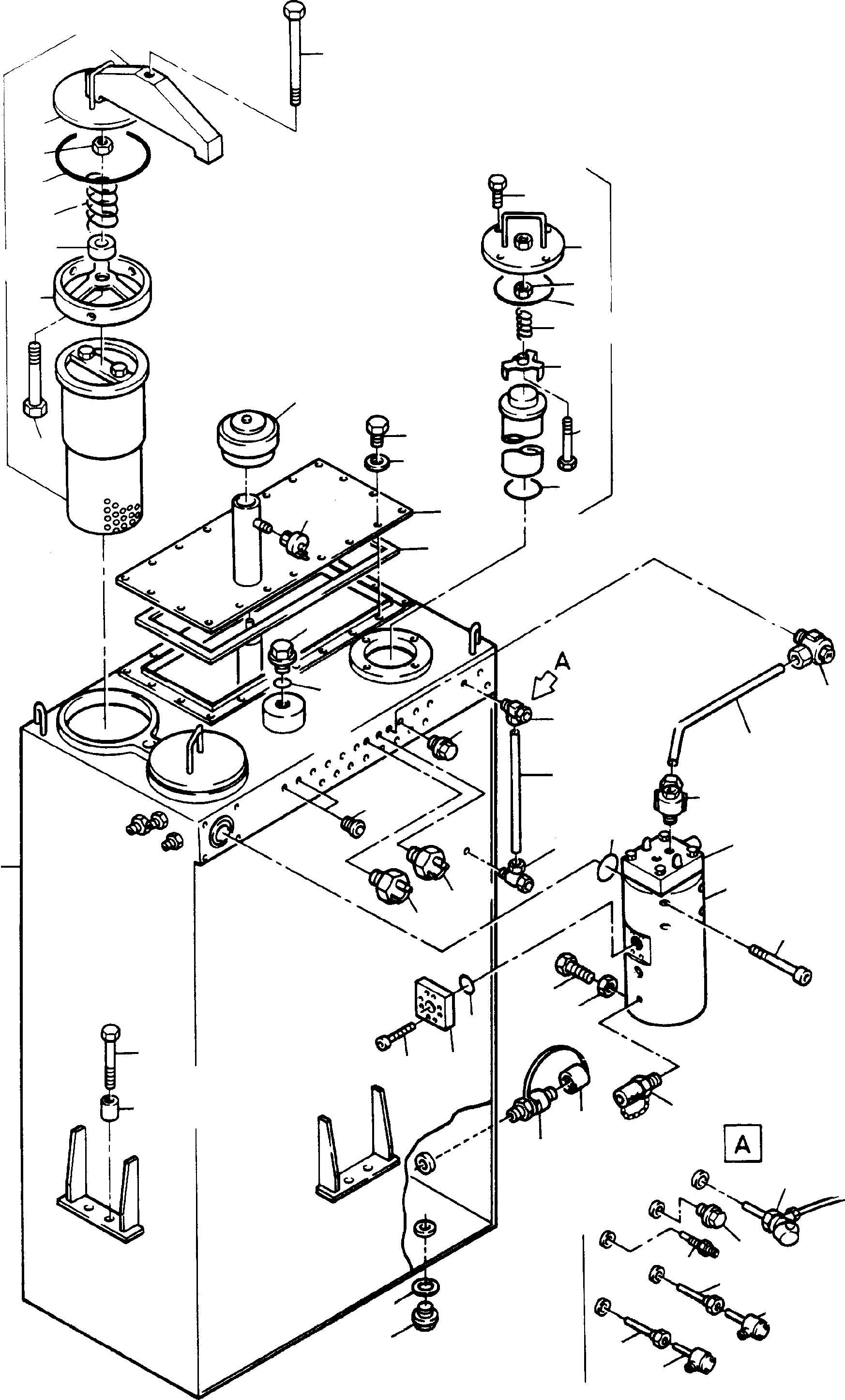 Oil tank w/o mounting parts 463 235 40 KOMATSU