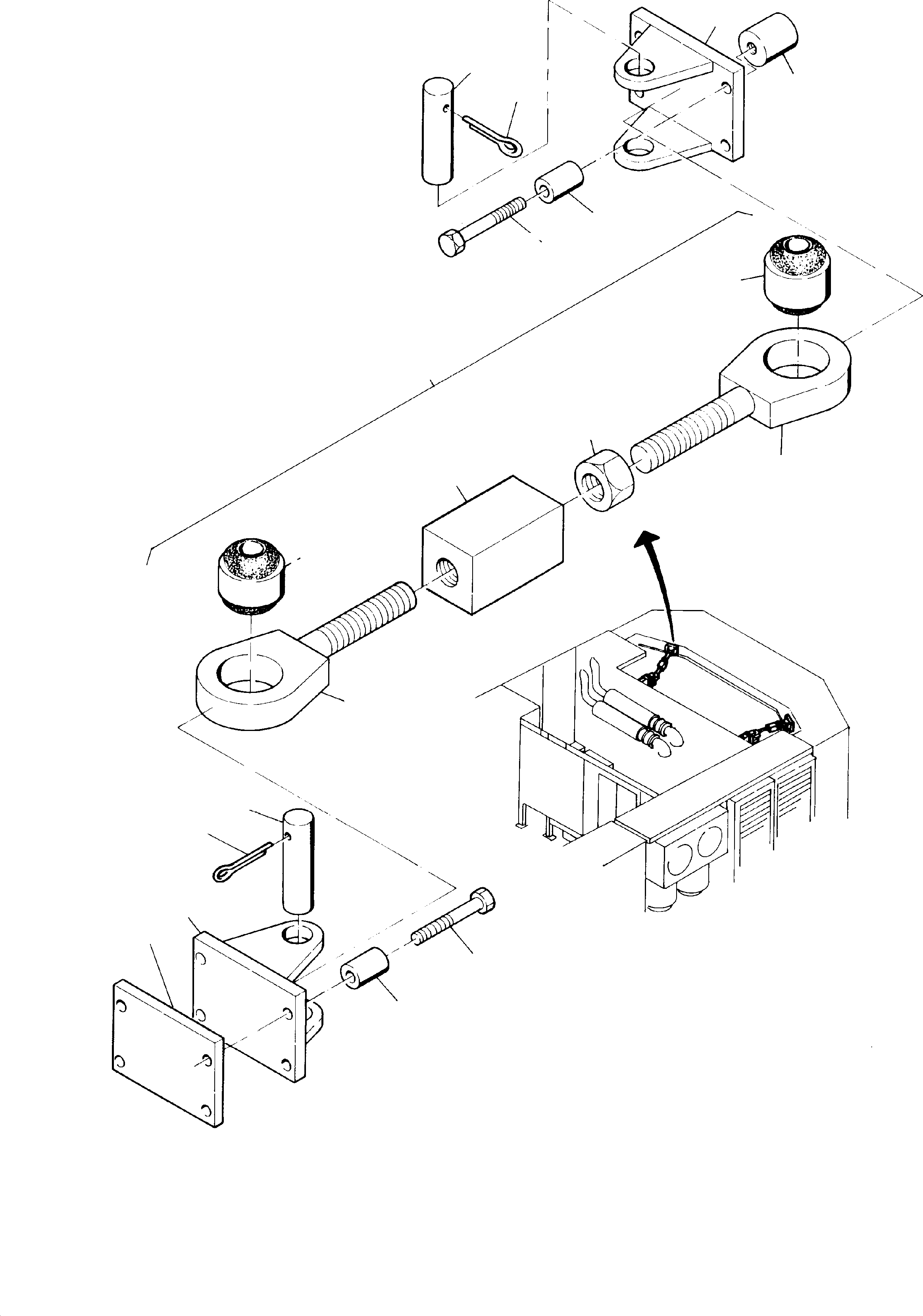 Draw bar 508 355 40 KOMATSU