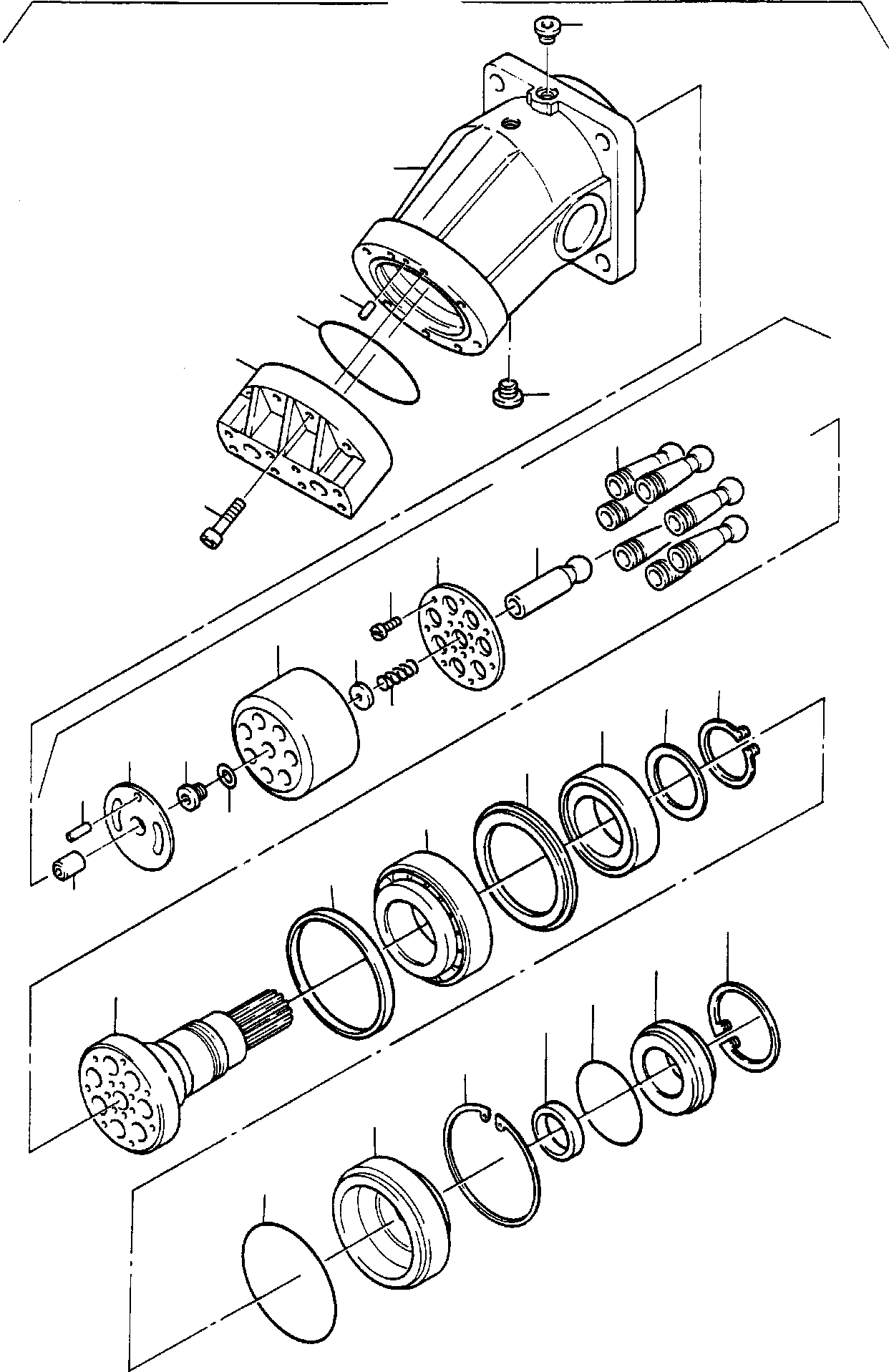Hydr. motor, assy. 592 233 40 KOMATSU