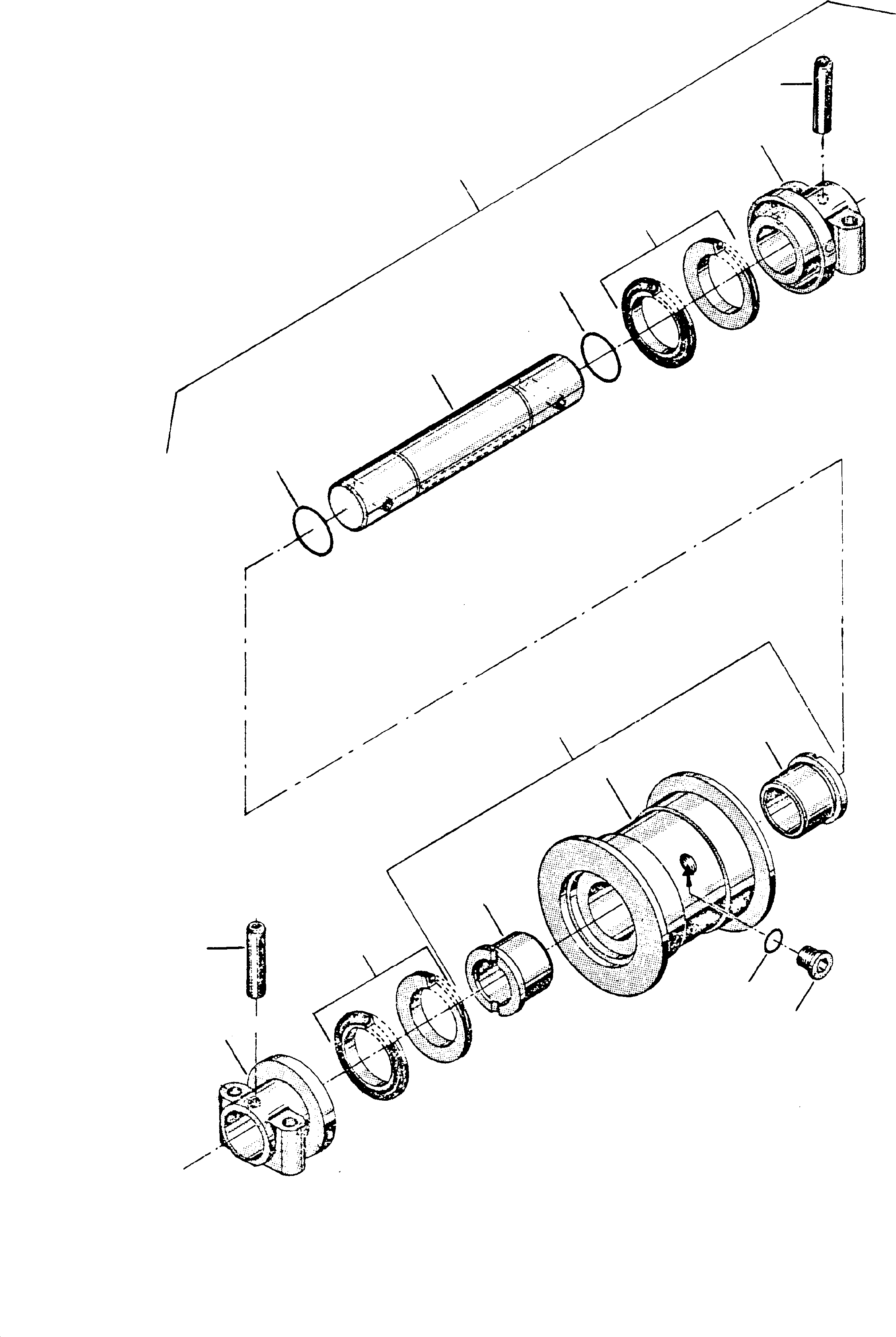 Bottom roller assy. 604 989 40 KOMATSU