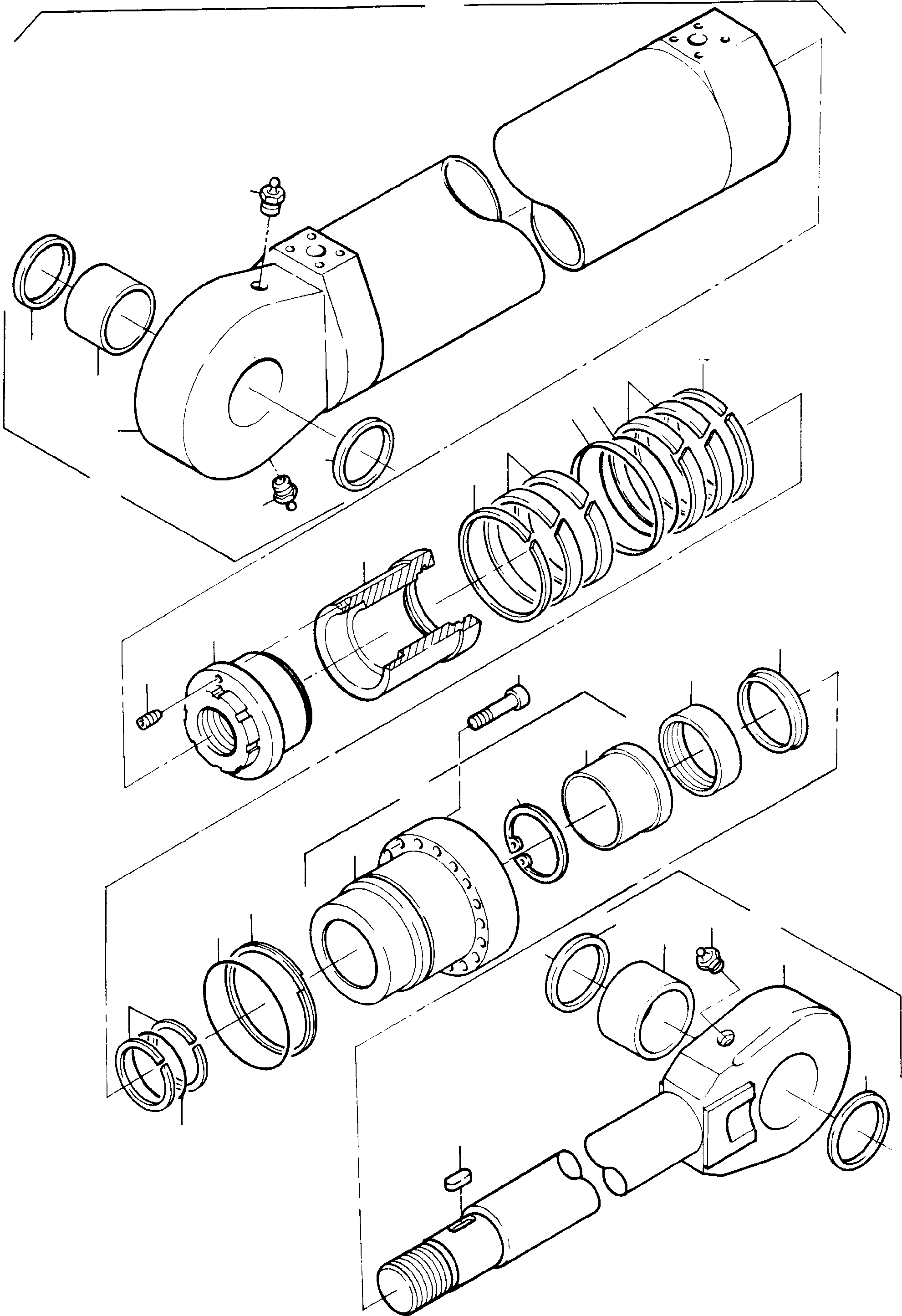 Hydr. cylinder consist. of fig-nos: 02-28 650 470 40 KOMATSU