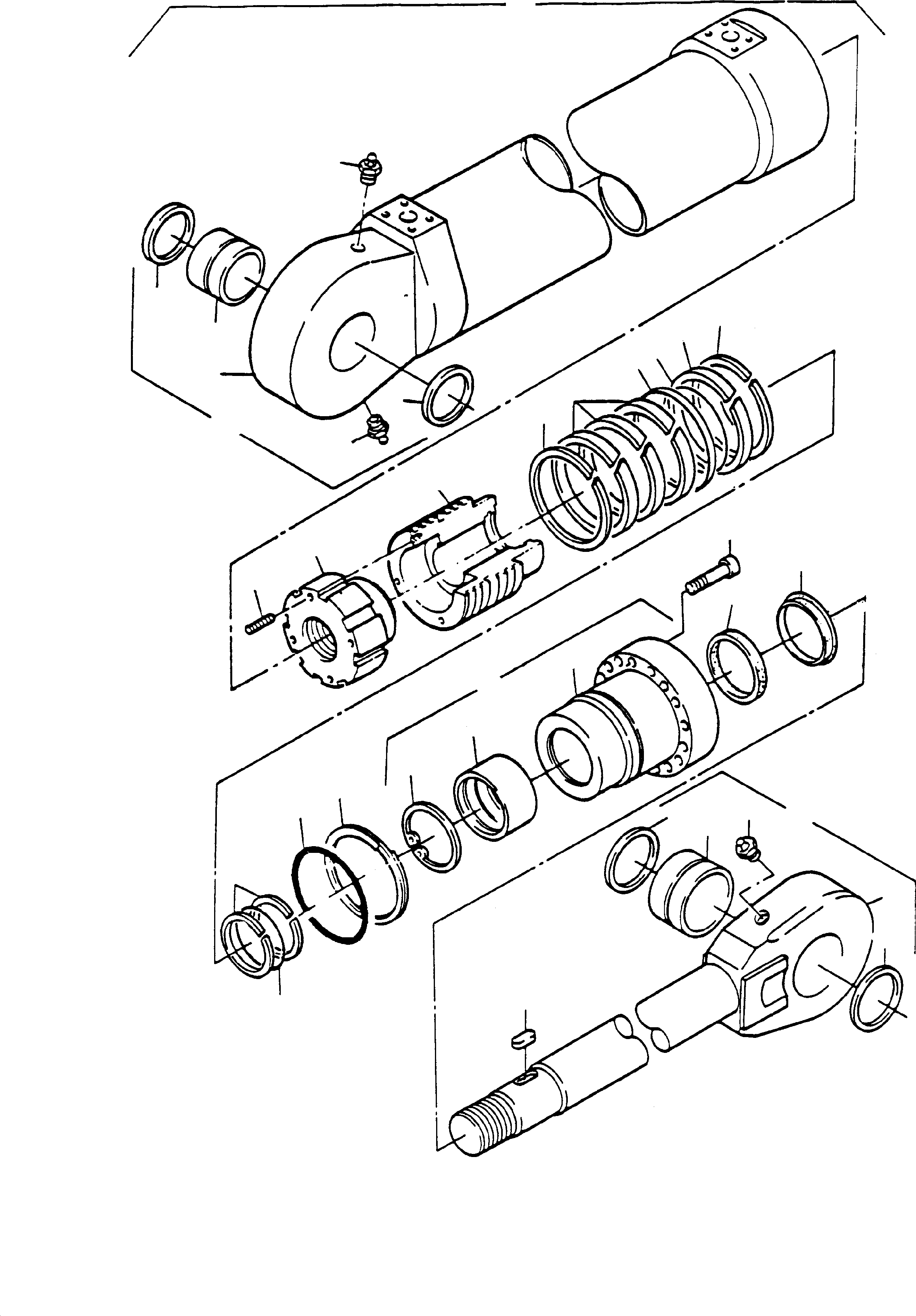 Hydraulic cylinder assy. (standard normal temperature) consist. of fig-no: 02-24 607 700 40 KOMATSU
