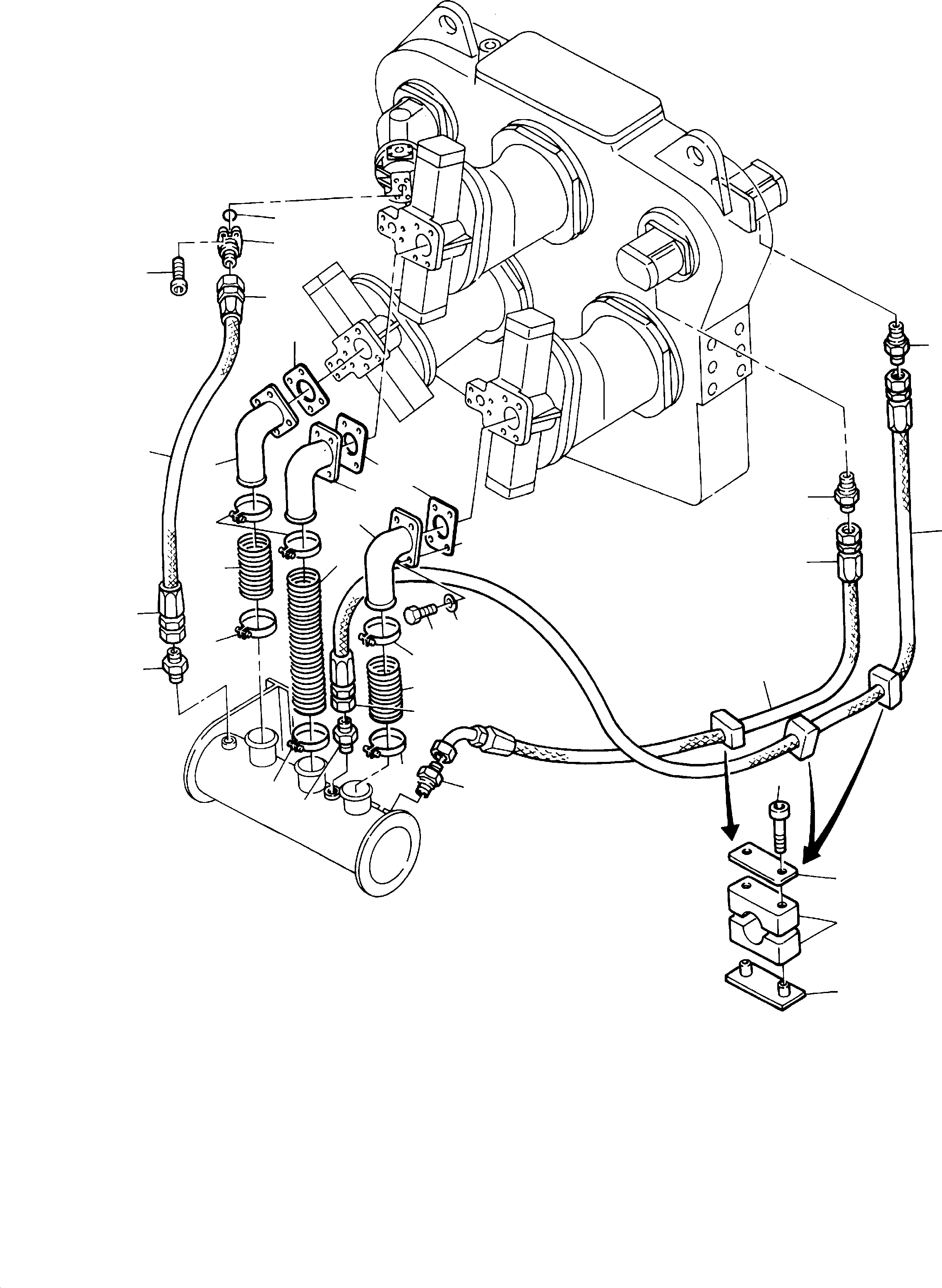 Hose assy. DN 25x1250 643 816 40 KOMATSU
