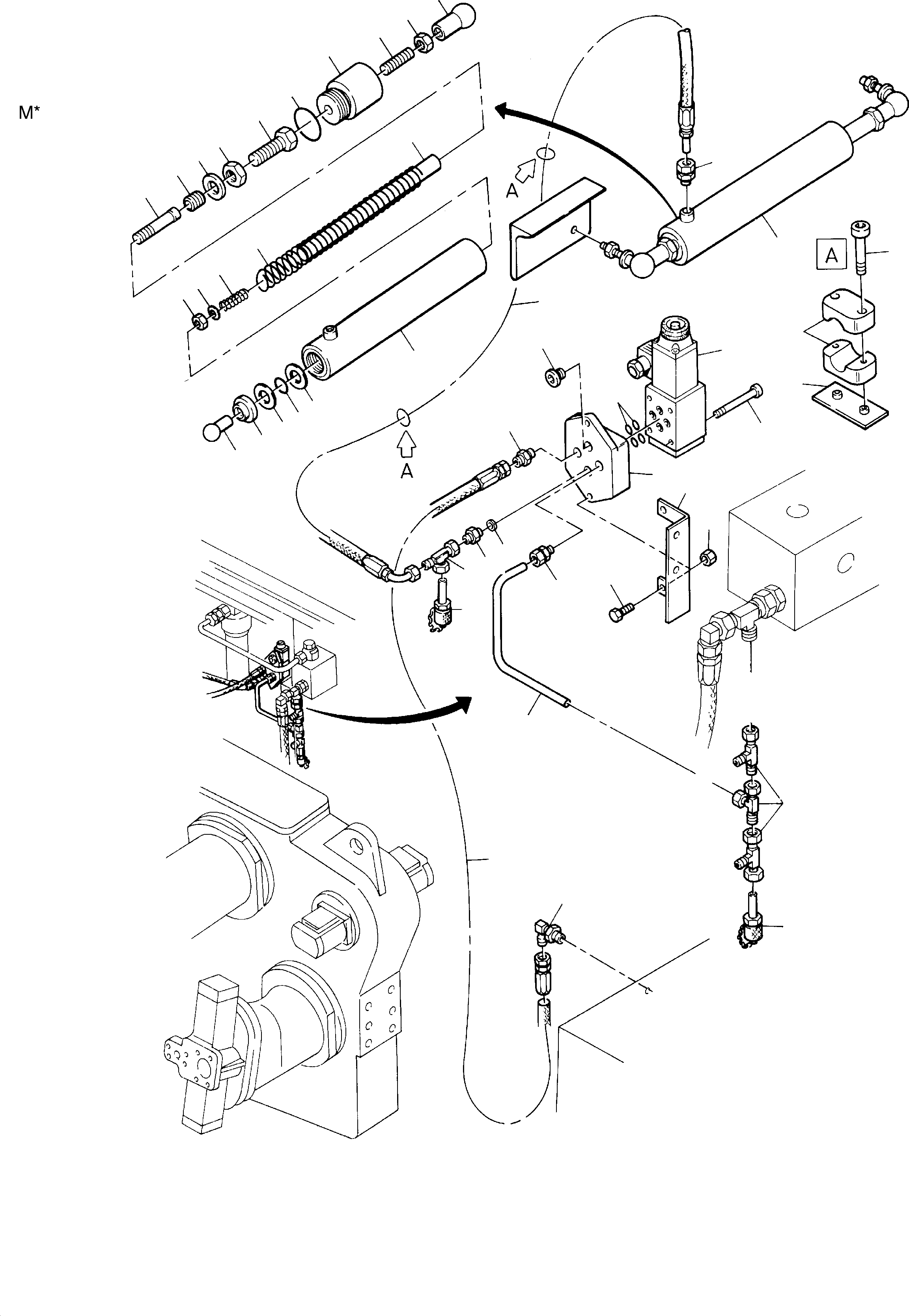 Hose assy. NW 10x3000 (Cat) 643 810 40 KOMATSU