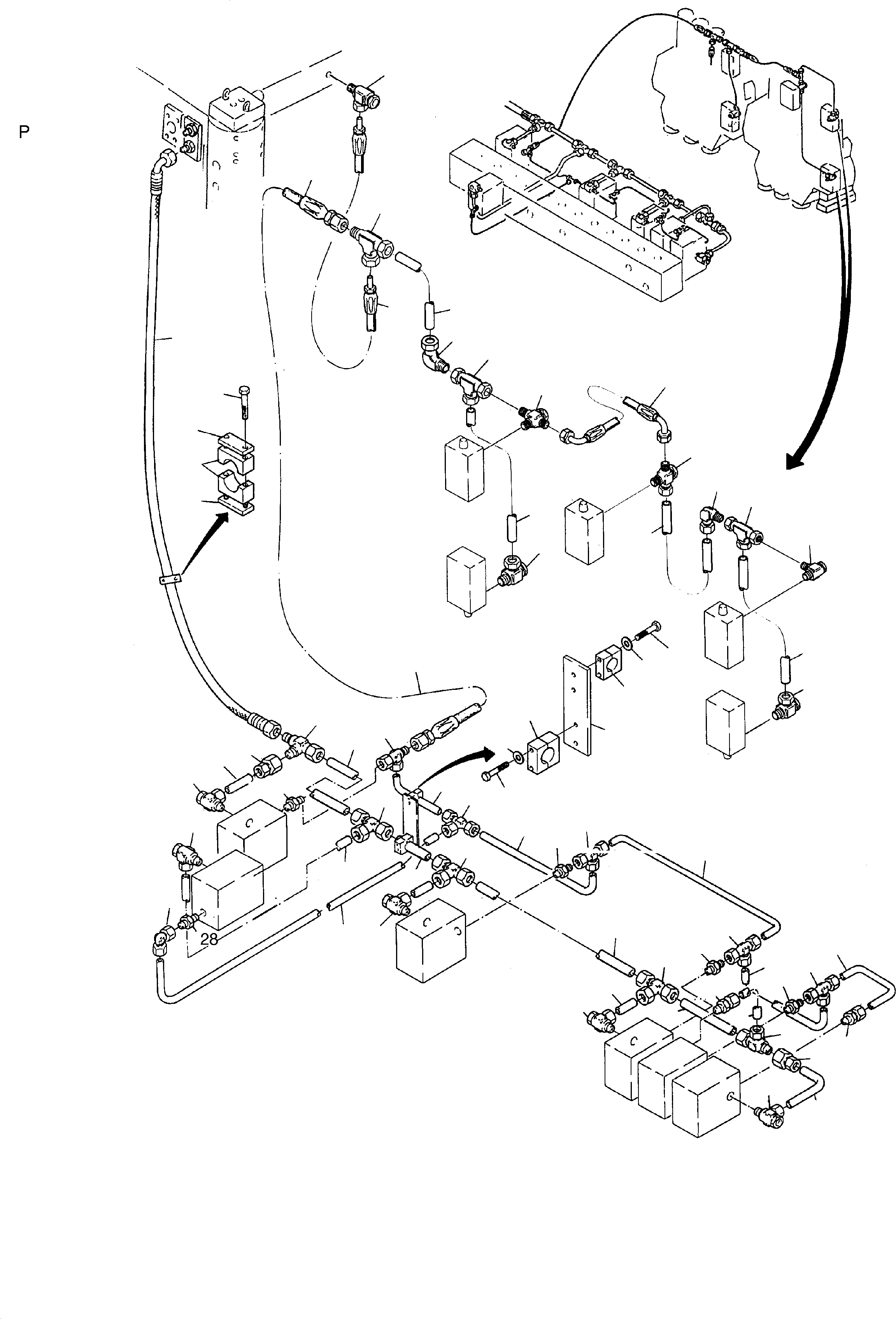 Pipe bracket 651 503 40 KOMATSU