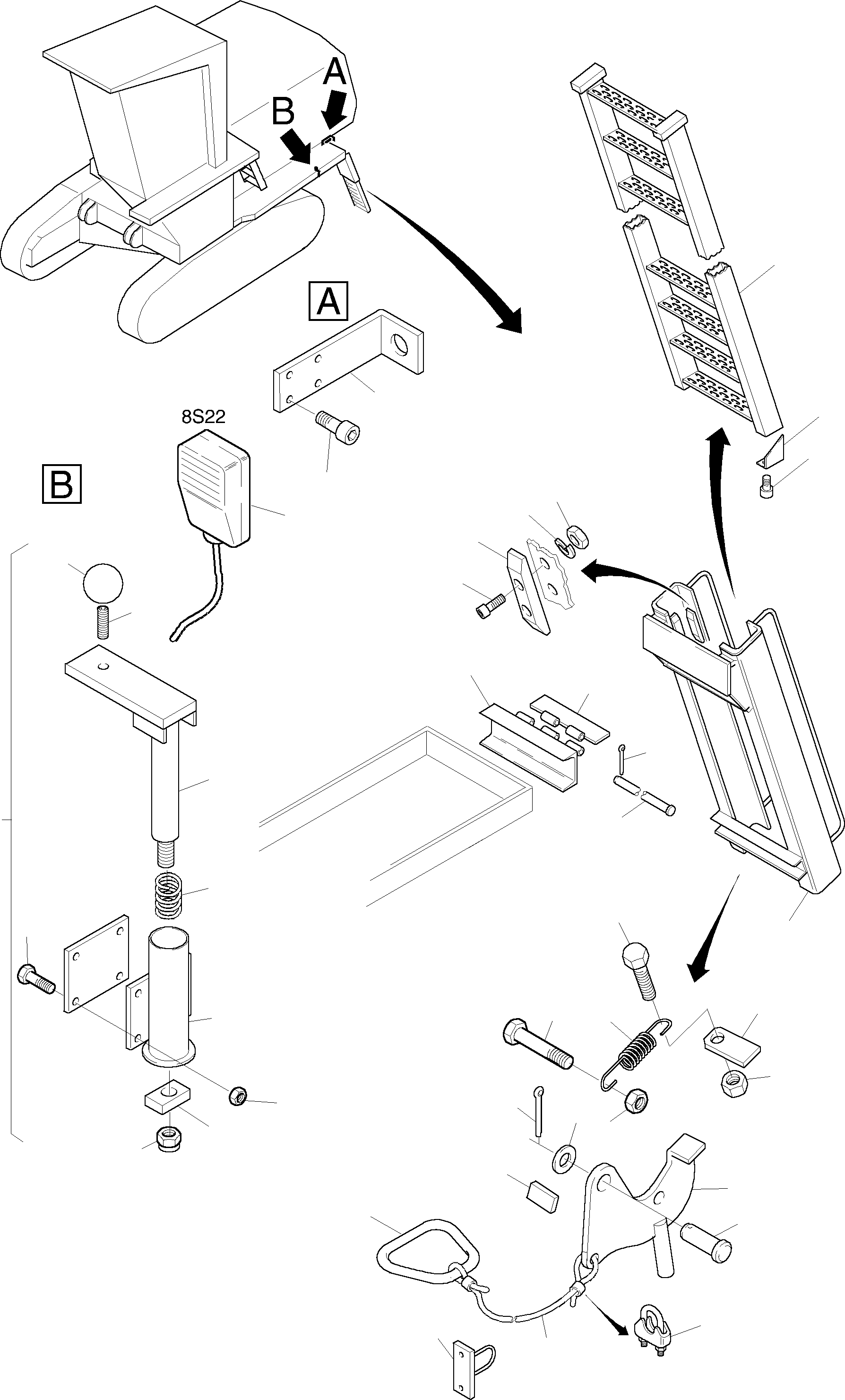 Hinge section 651 655 40 KOMATSU