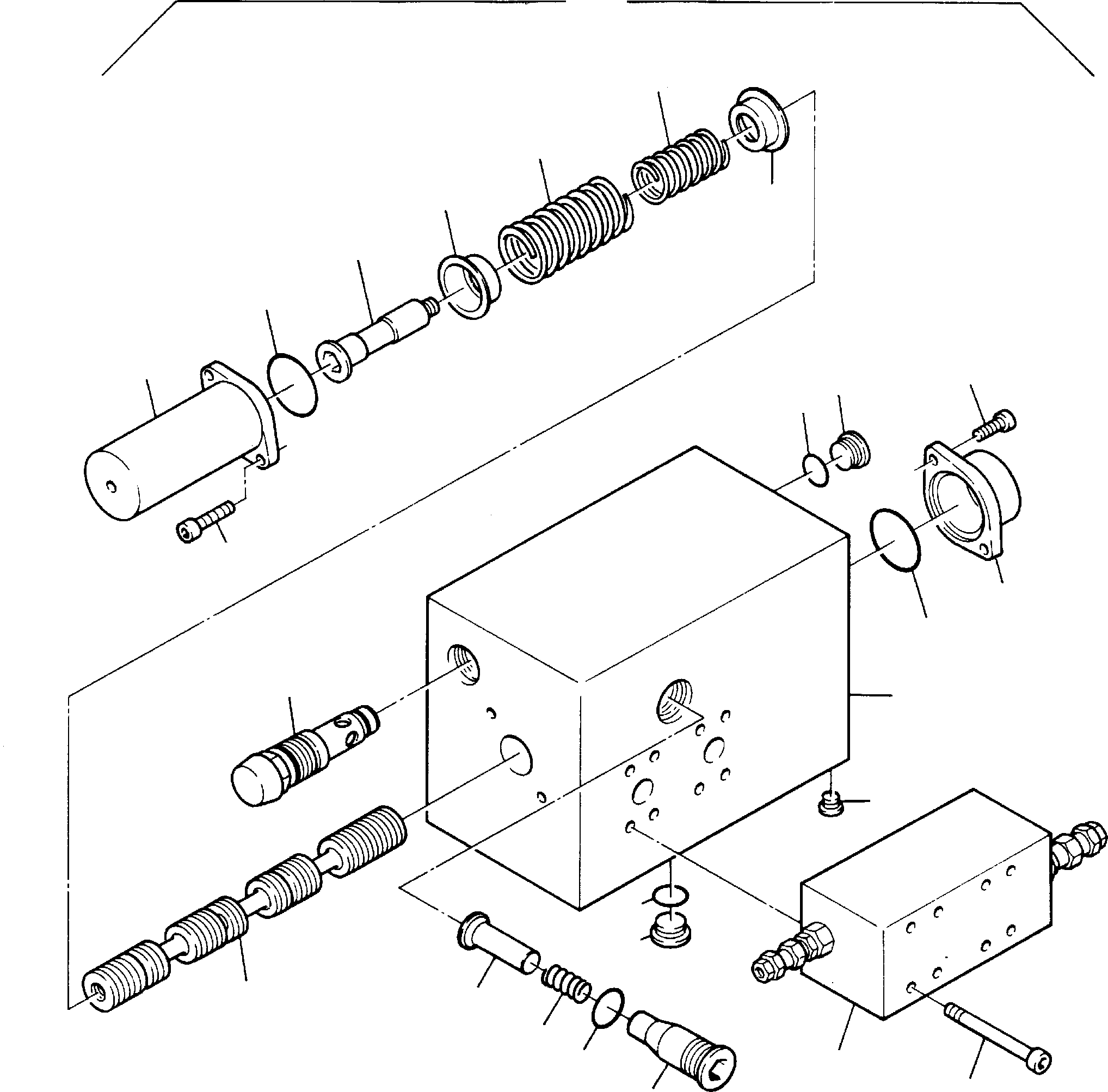 Hydr.-control block, assy. 358 283 40 KOMATSU