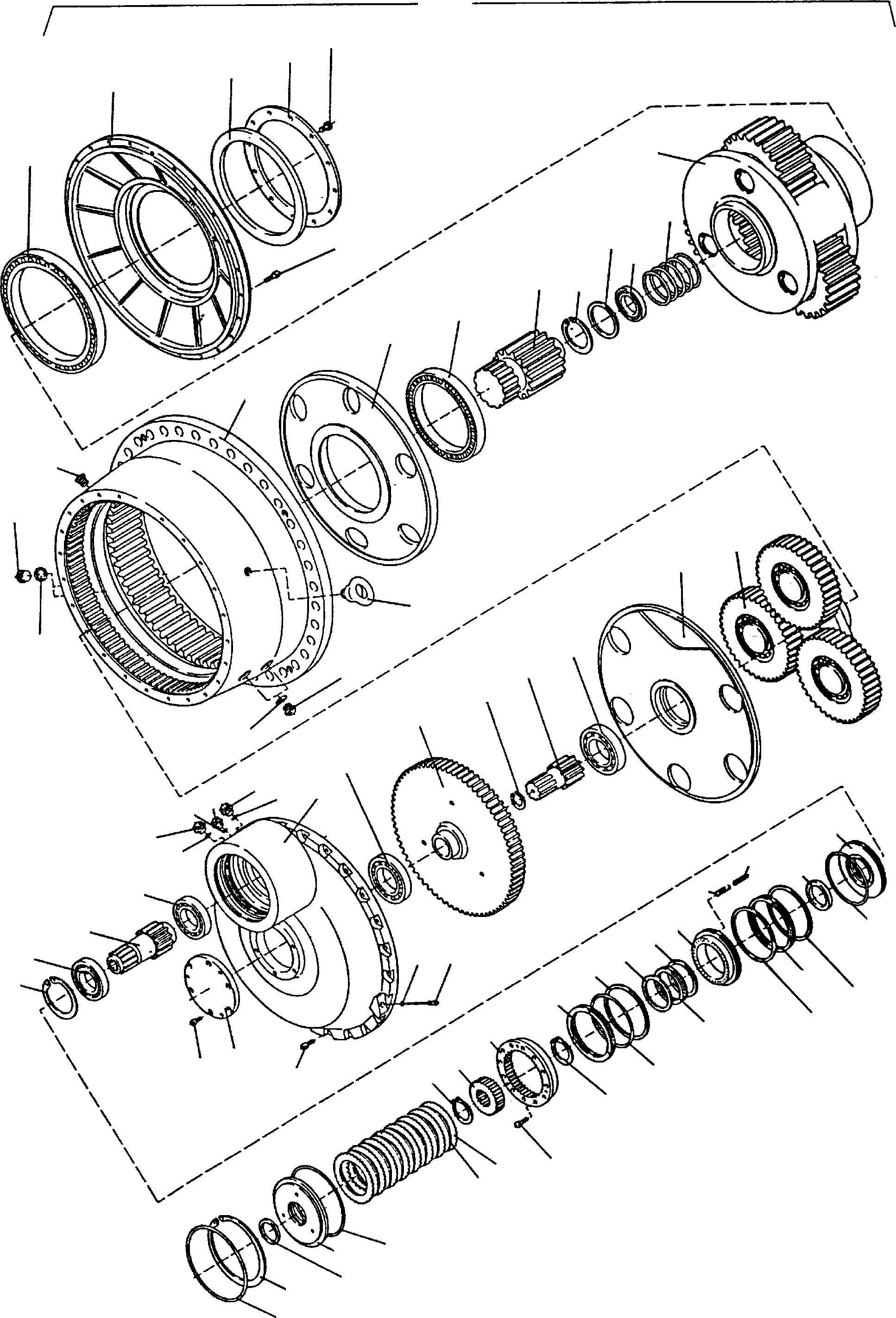 Internal geared double wheel 804 059 KOMATSU