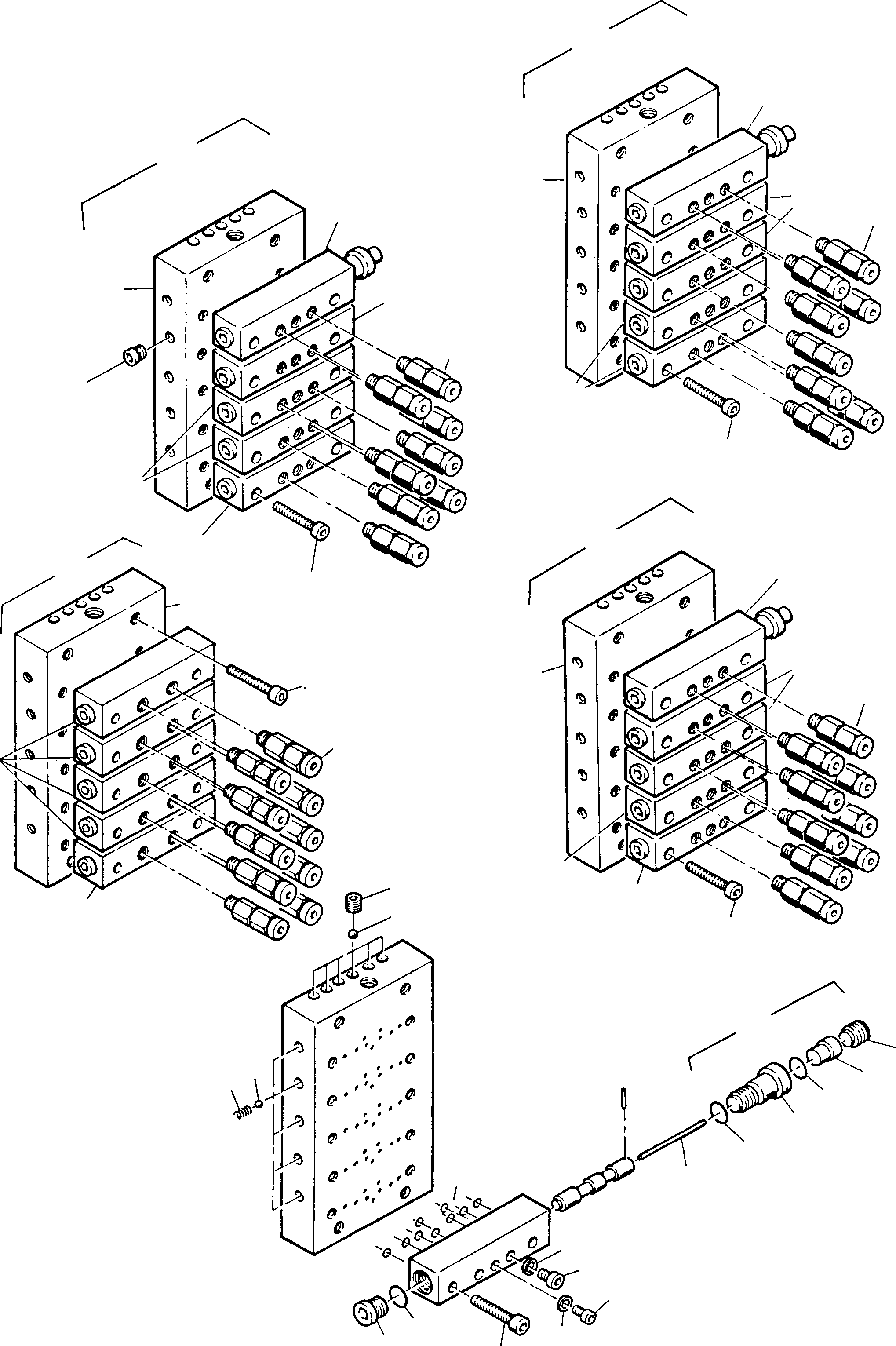 Lube distributor, progressive operating 352 576 40 KOMATSU