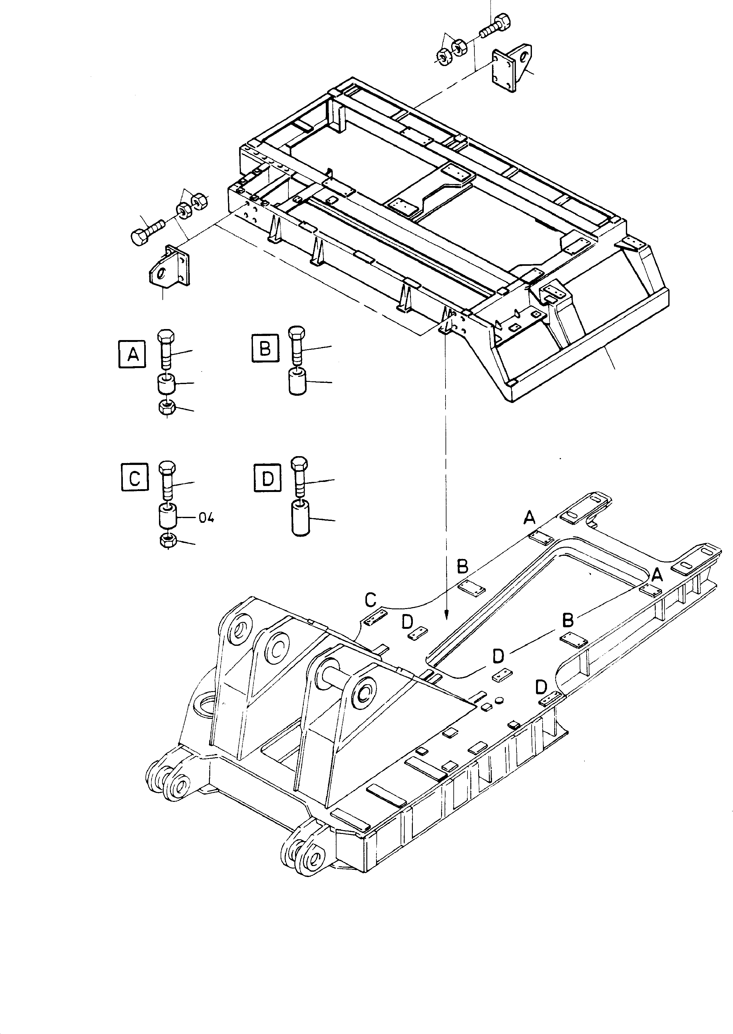Power frame 357 634 40 KOMATSU