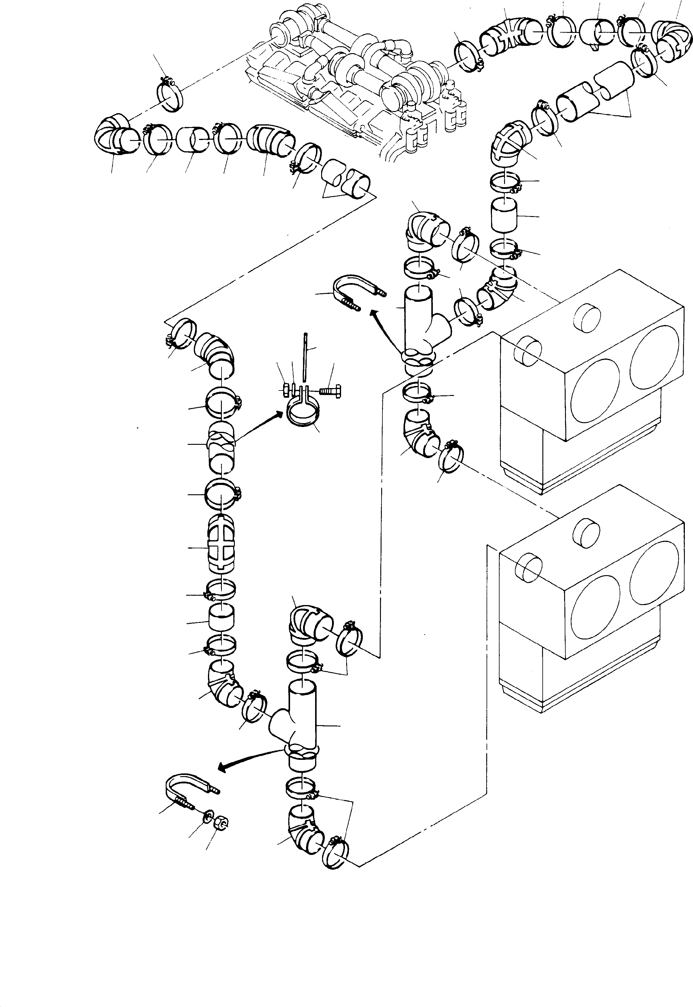 Suction pipe 386 939 40 KOMATSU
