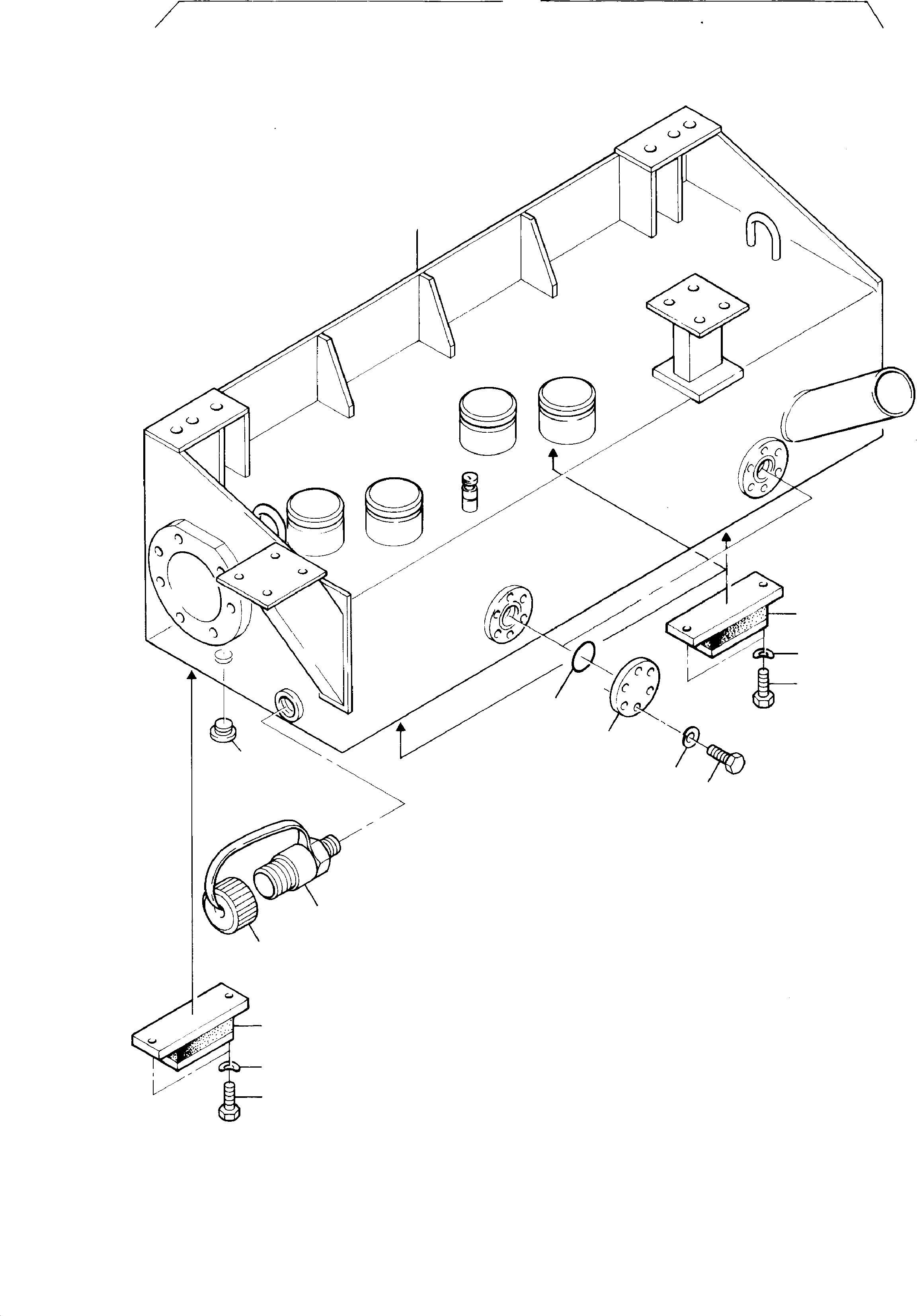 Suction tank 366 511 40 KOMATSU