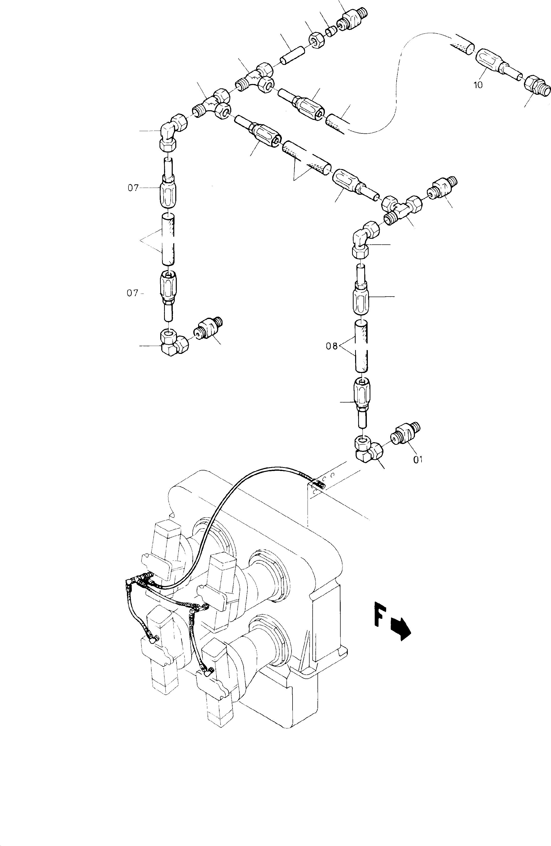 Фитинги шланга 414 507 40 KOMATSU