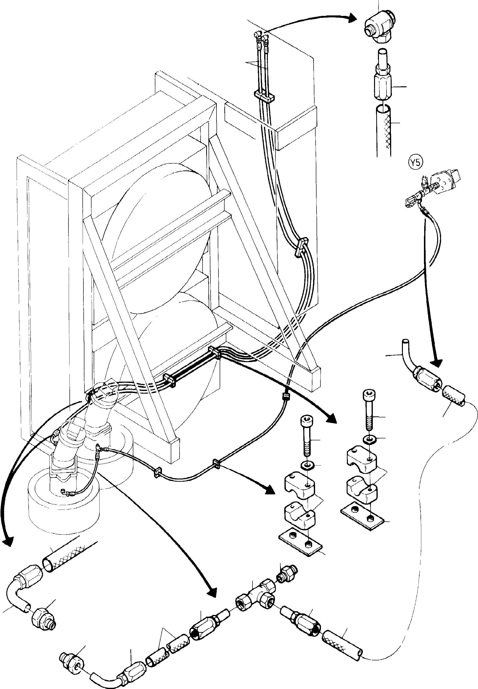 Фитинги шланга 414 446 40 KOMATSU
