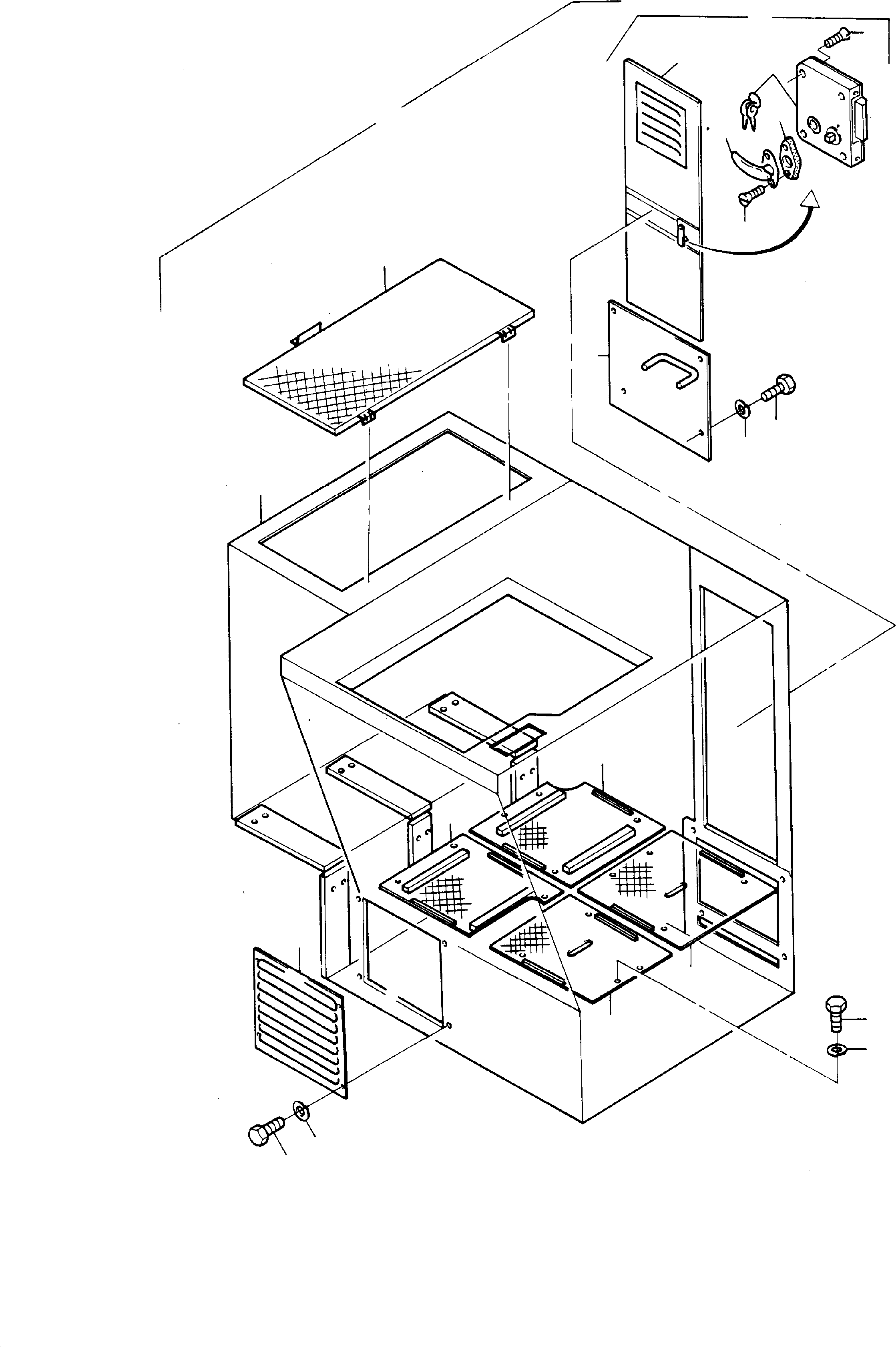 Door, assy. 294 075 40 KOMATSU
