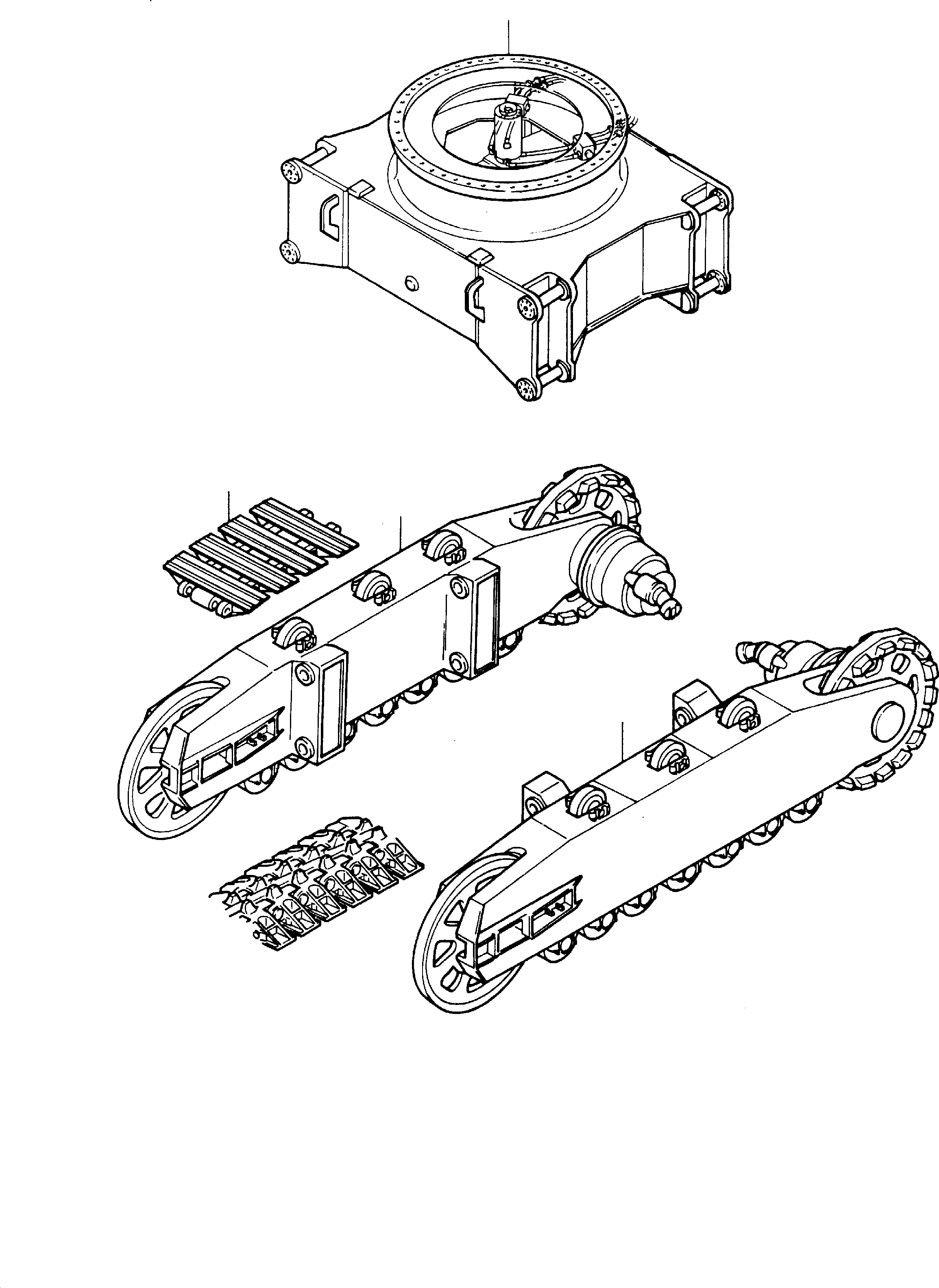 Side frame assy., l.h. 352 445 40 KOMATSU