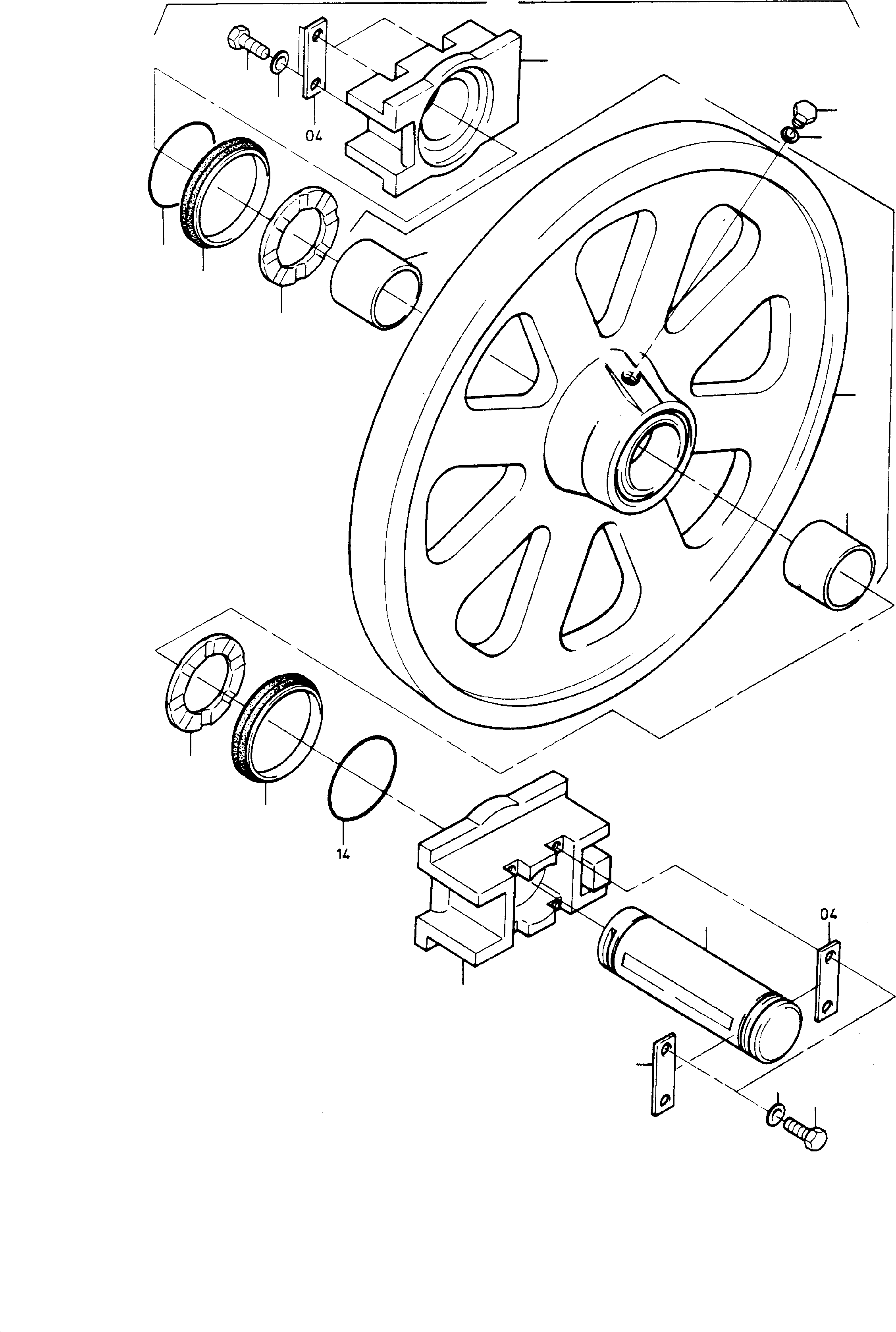 Idler assy. 352 455 40 KOMATSU
