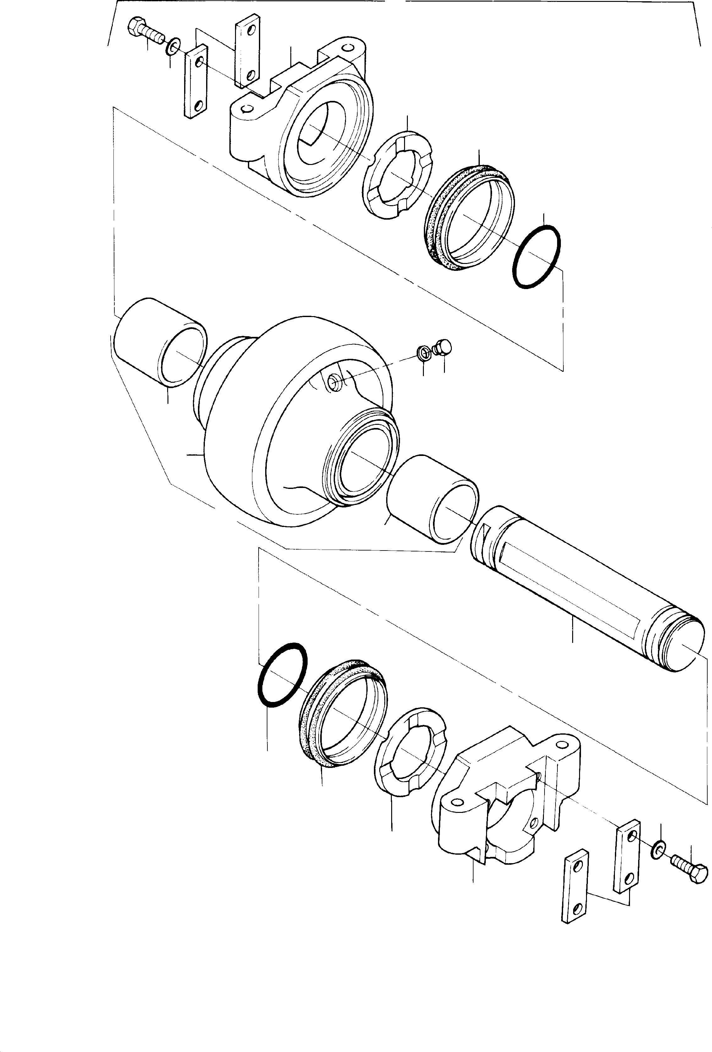 Bottom roller, assy. 352 431 40 KOMATSU