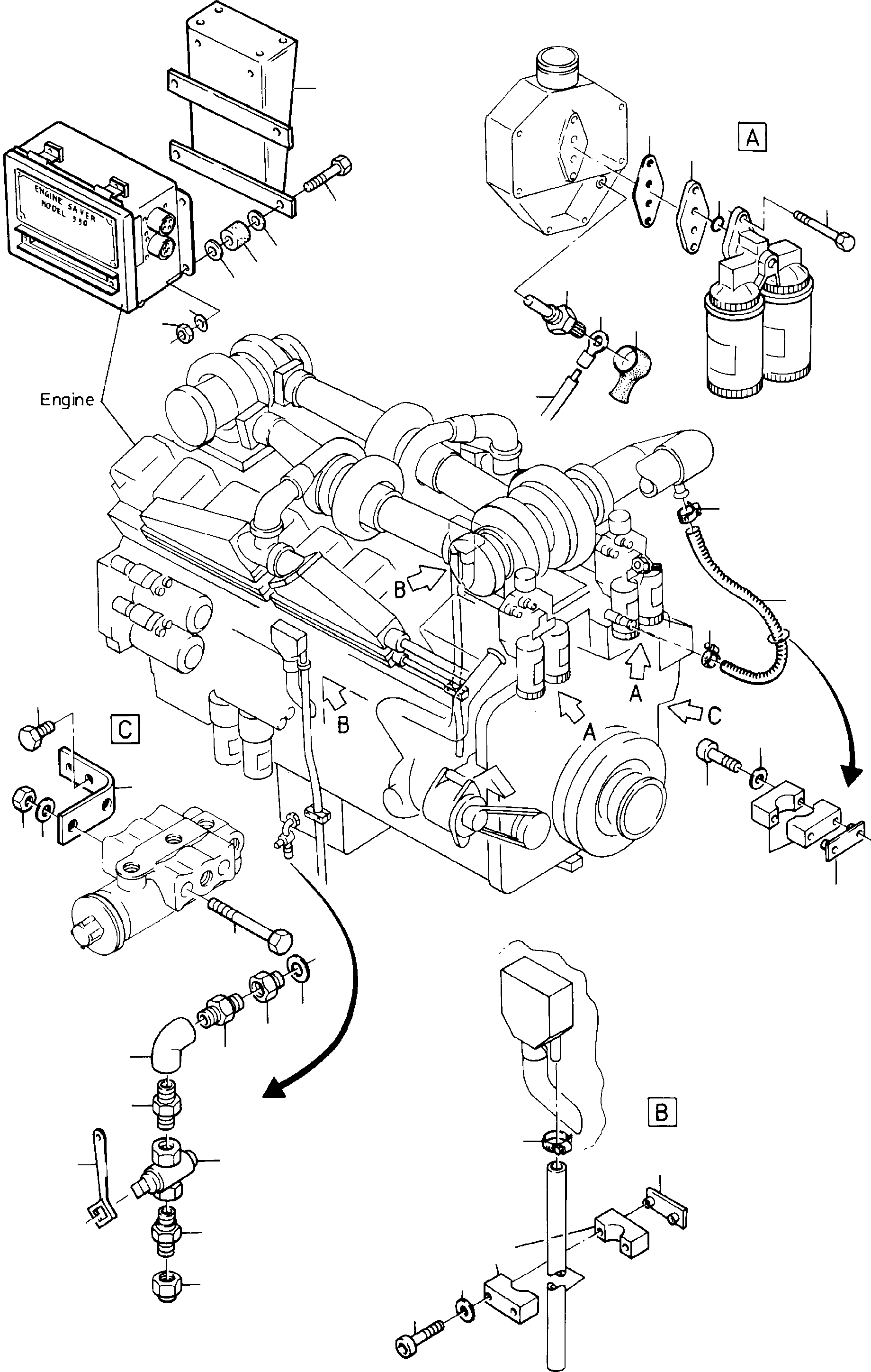 Engine-Saver - bracket 488 246 40 KOMATSU