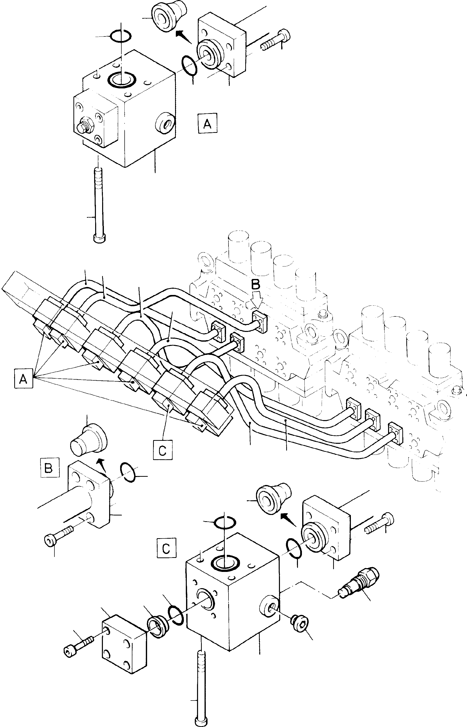 Труба в сборе ø 65 696 381 73 KOMATSU