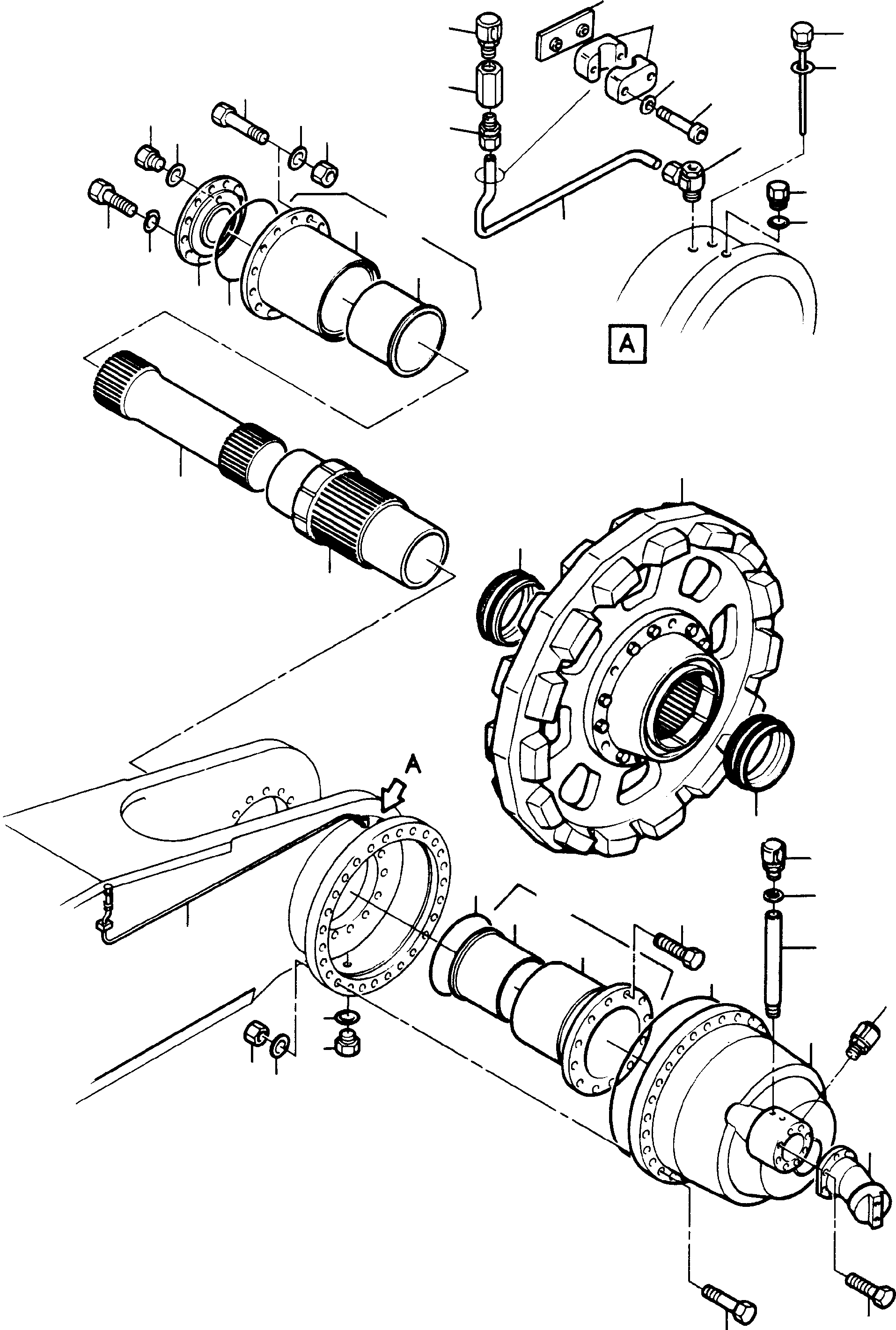 Pipe assy., l.h. Ø 16, links 488 034 40 KOMATSU