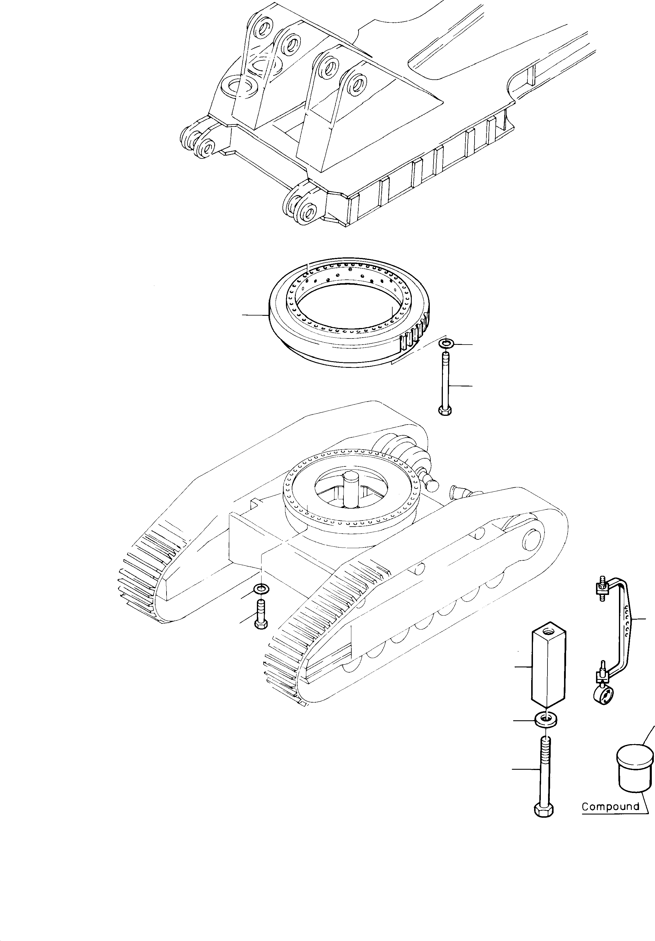 Slew ring - mounting kit fig-nos: 02-06,14 761 829 73 KOMATSU