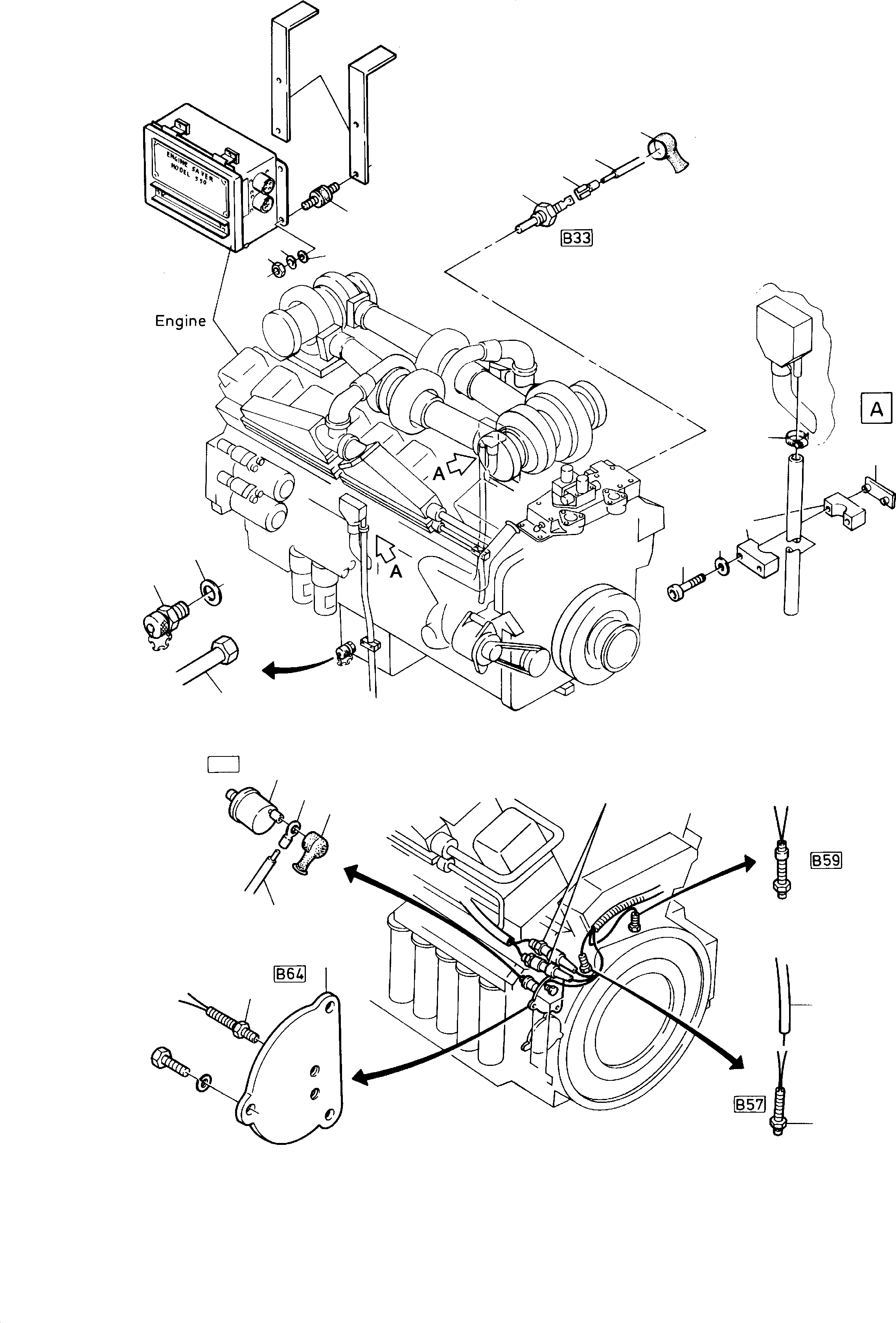 Engine-Saver - bracket 492 505 40 KOMATSU