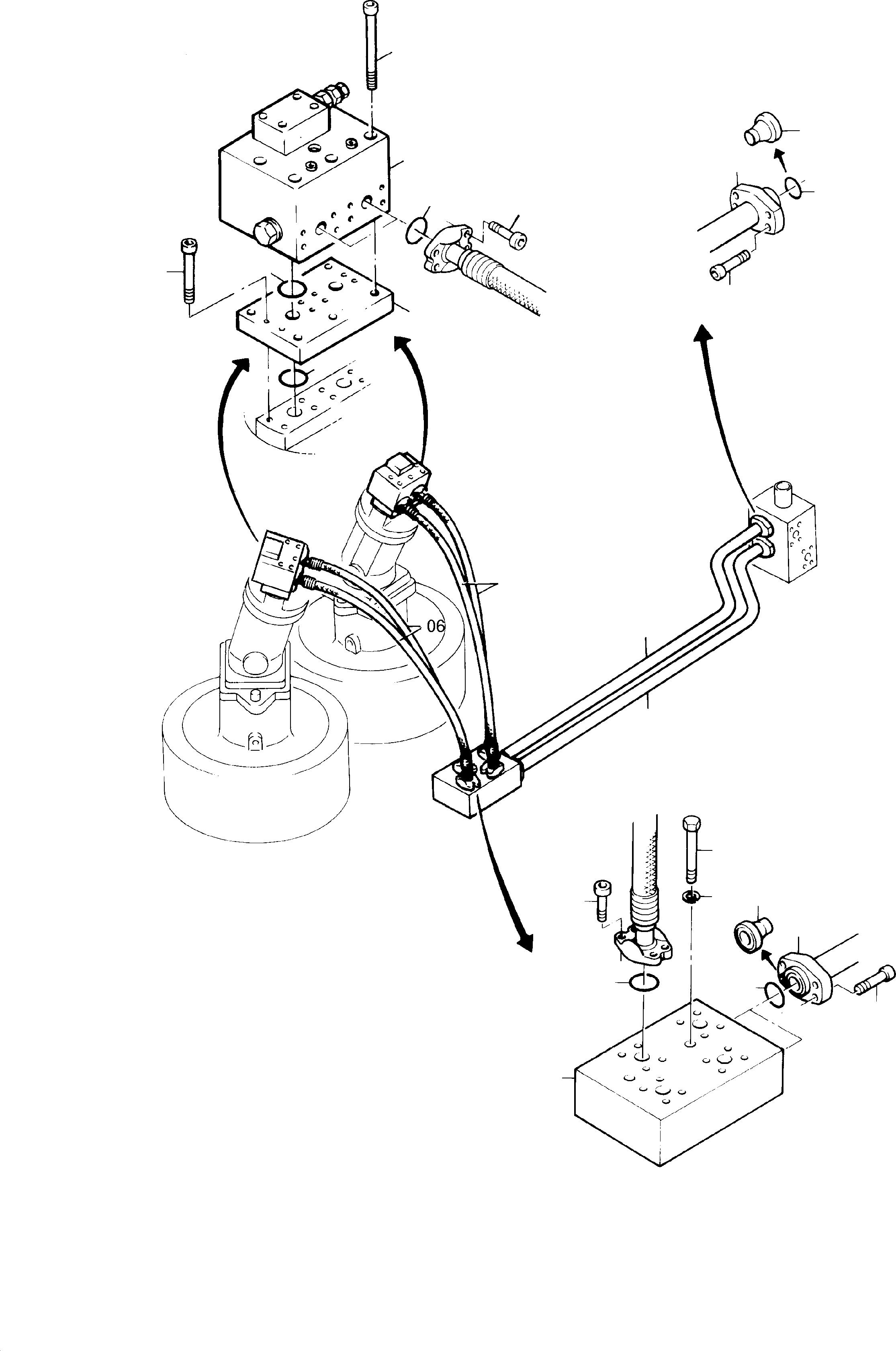 Hose assy. DN 32x1030 461 820 40 KOMATSU