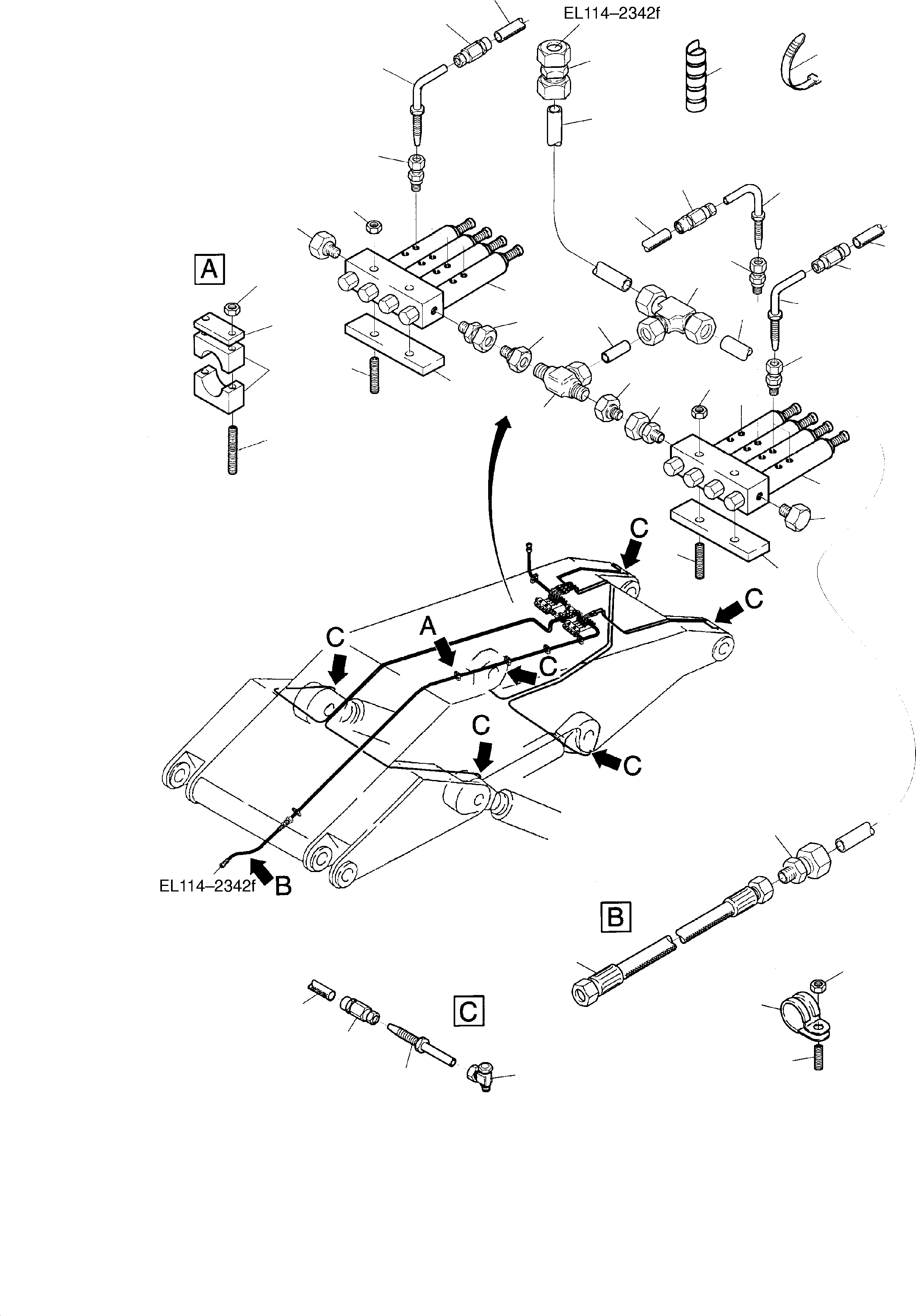 Труба в сборе ø 25 674 281 40 KOMATSU