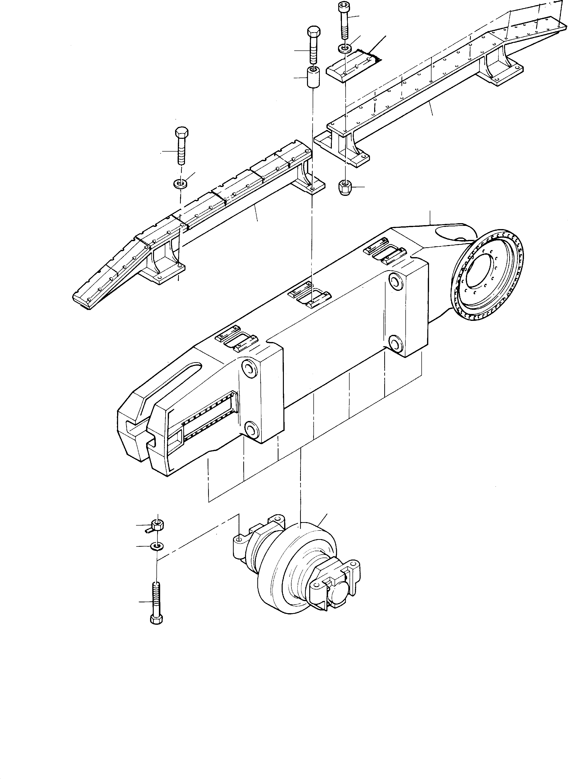 Track frame, r.h. 482 863 40 KOMATSU