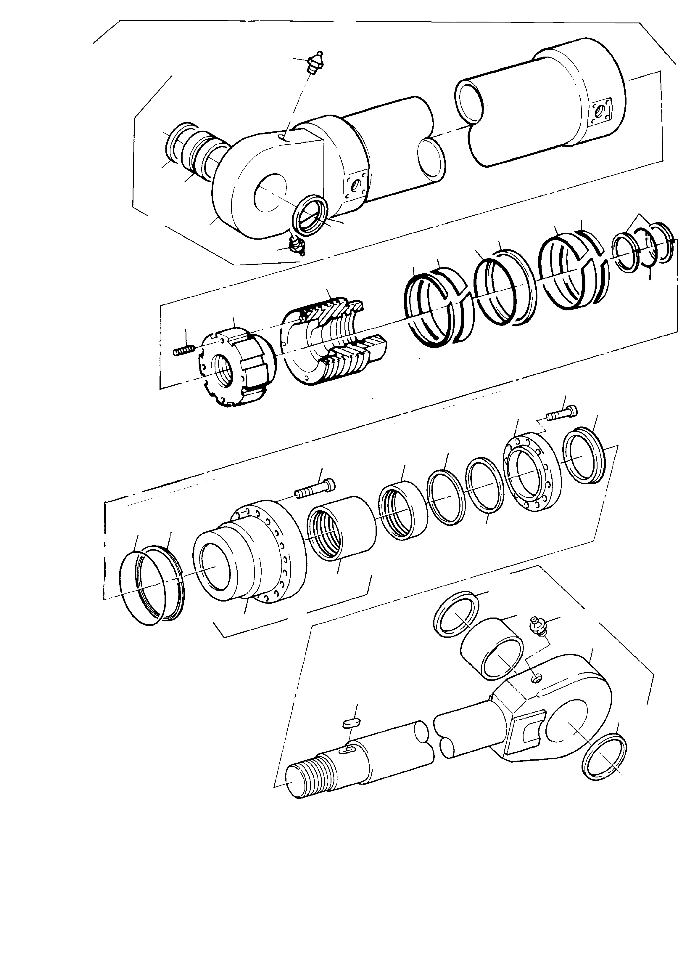 Piston rod assy. consist. of fig-nos: 04-06,29 762 677 73 KOMATSU