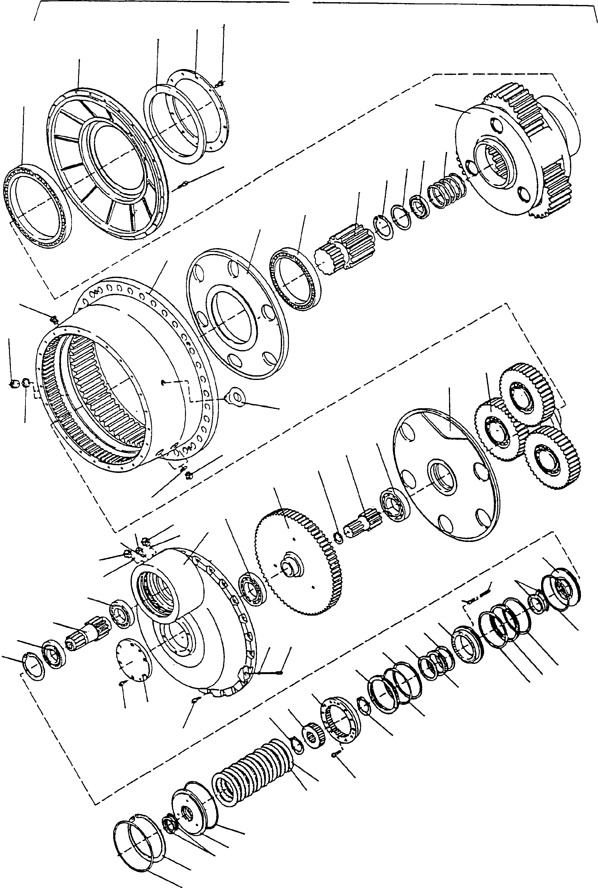 Travelling gear, assy. 461 838 40 KOMATSU