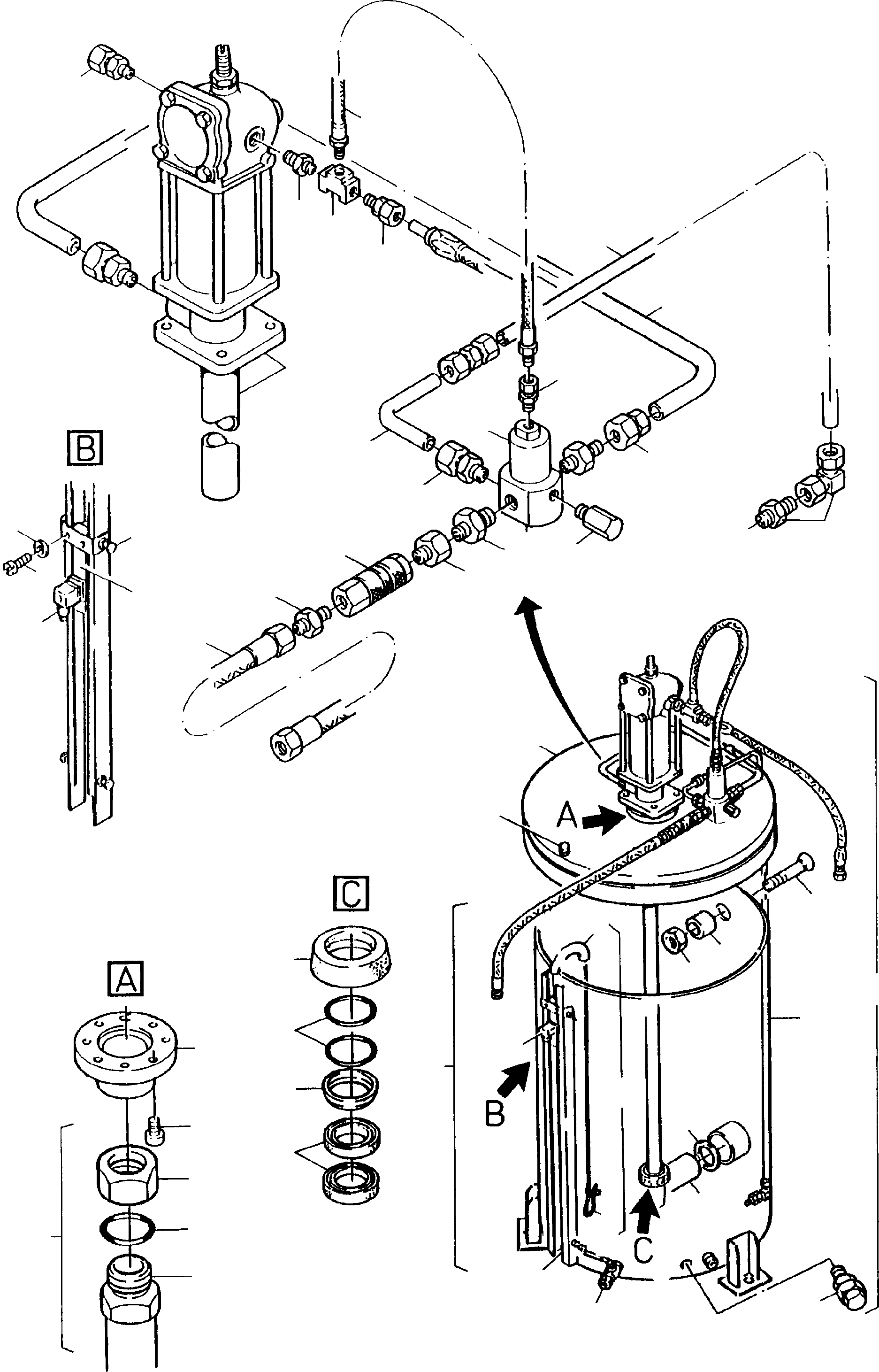 Lube station consist. of fig-nos: 02-52 490 113 40 KOMATSU
