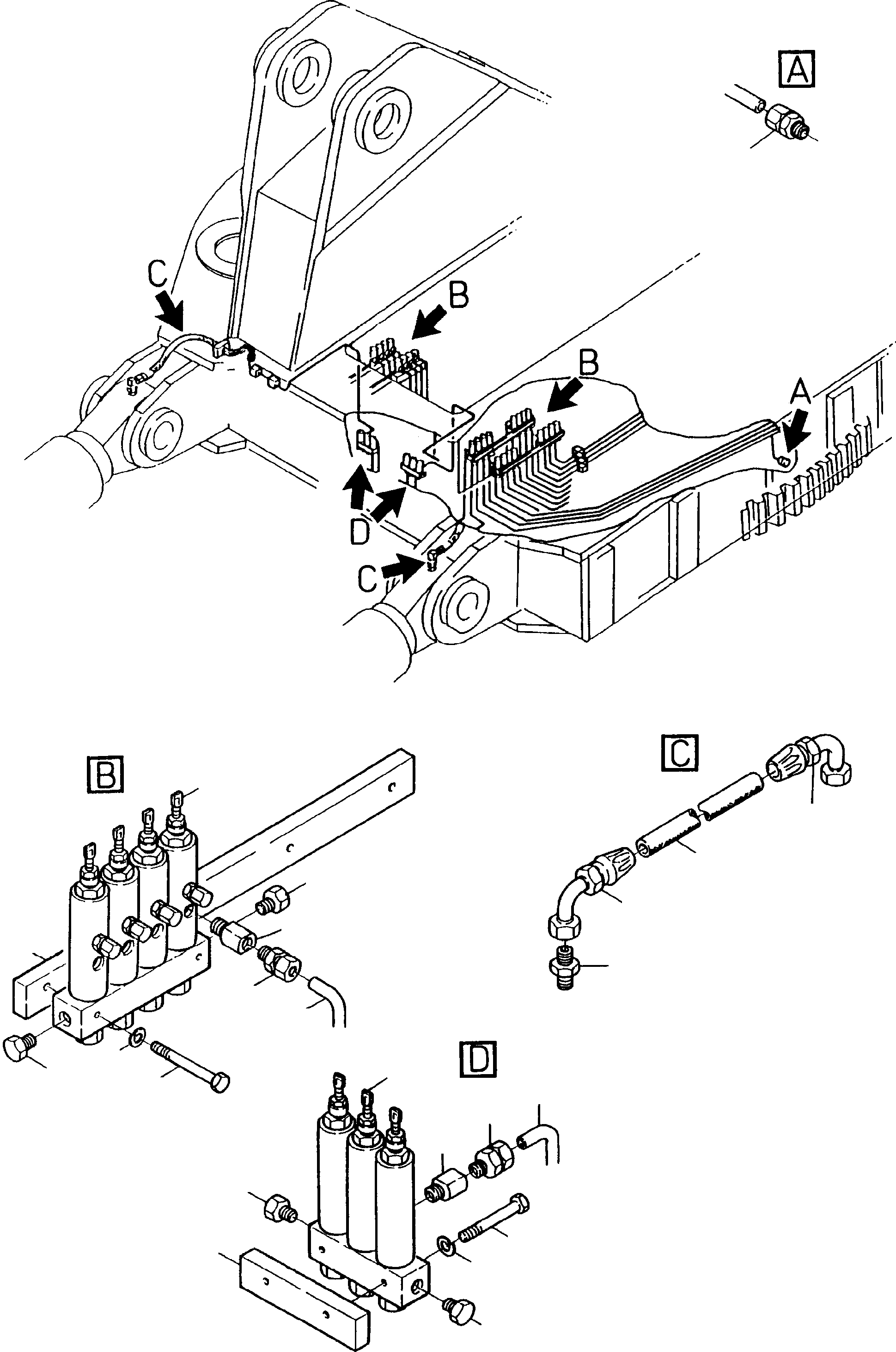 Труба в сборе ø 25 462 331 40 KOMATSU