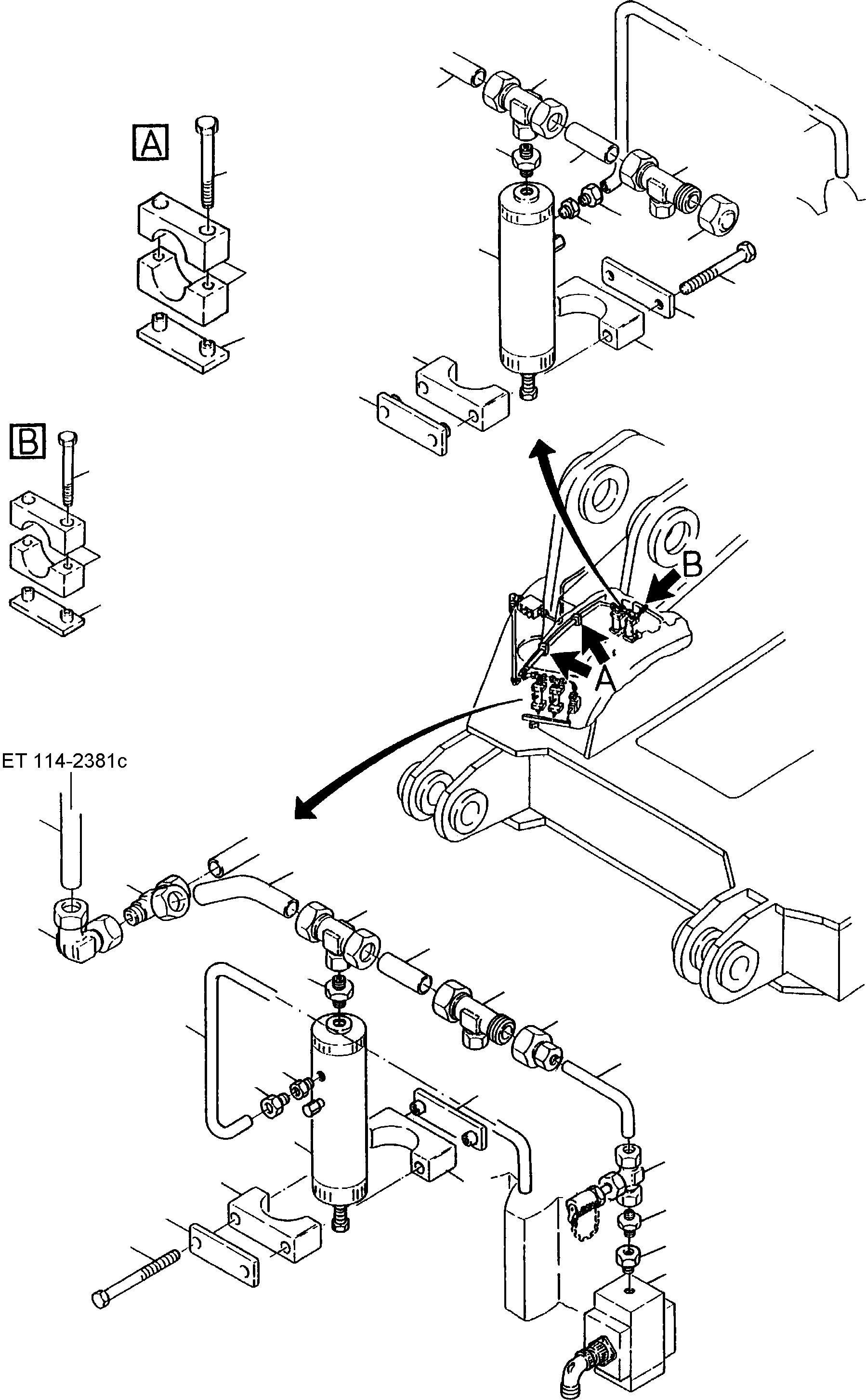 Труба в сборе ø 25 519 613 40 KOMATSU