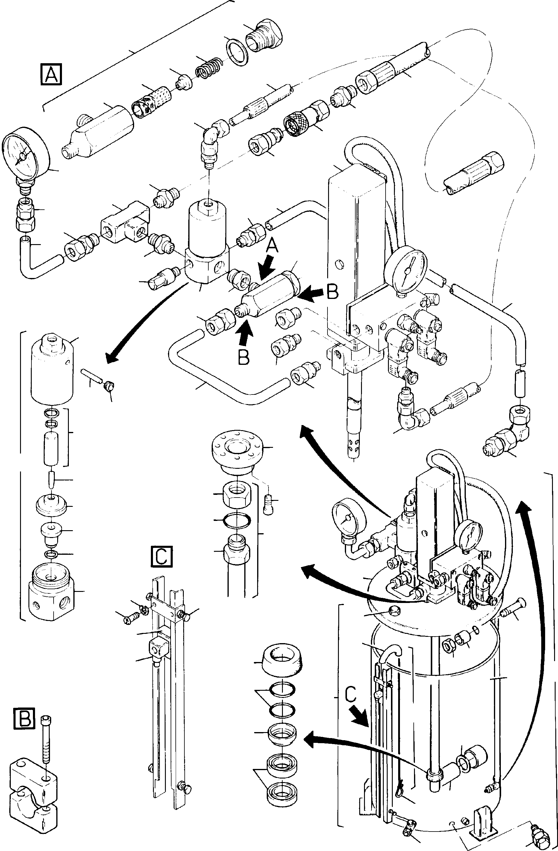 Lube pump station consist. of fig-nos: 02-69 551 927 40 KOMATSU