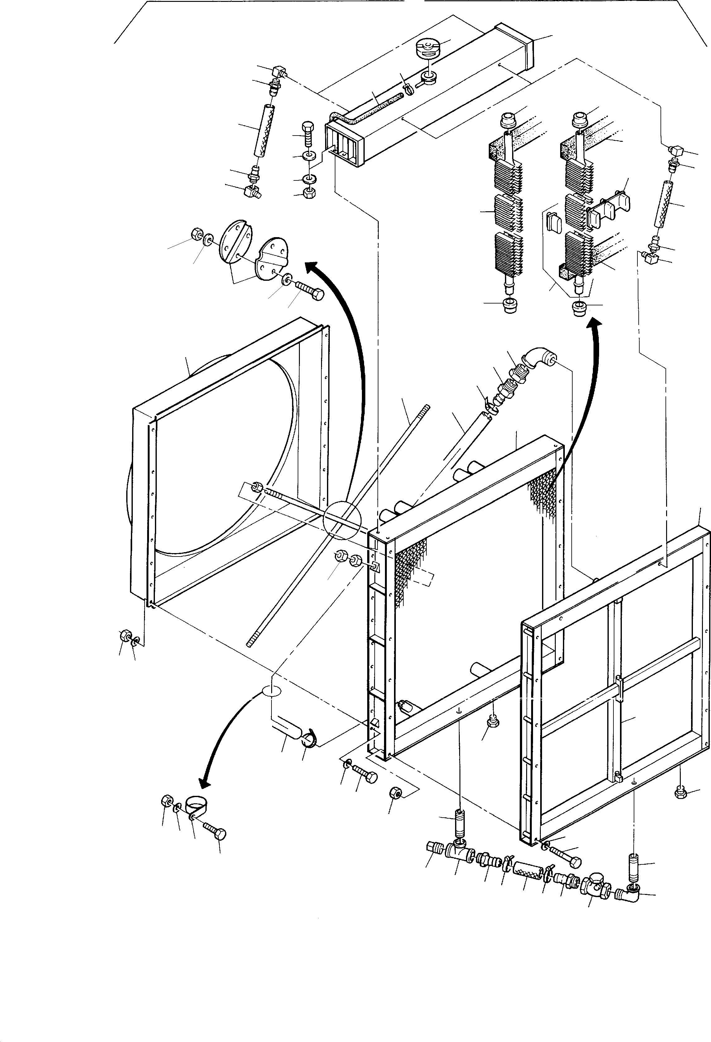 Radiator assy. 604 858 40 KOMATSU