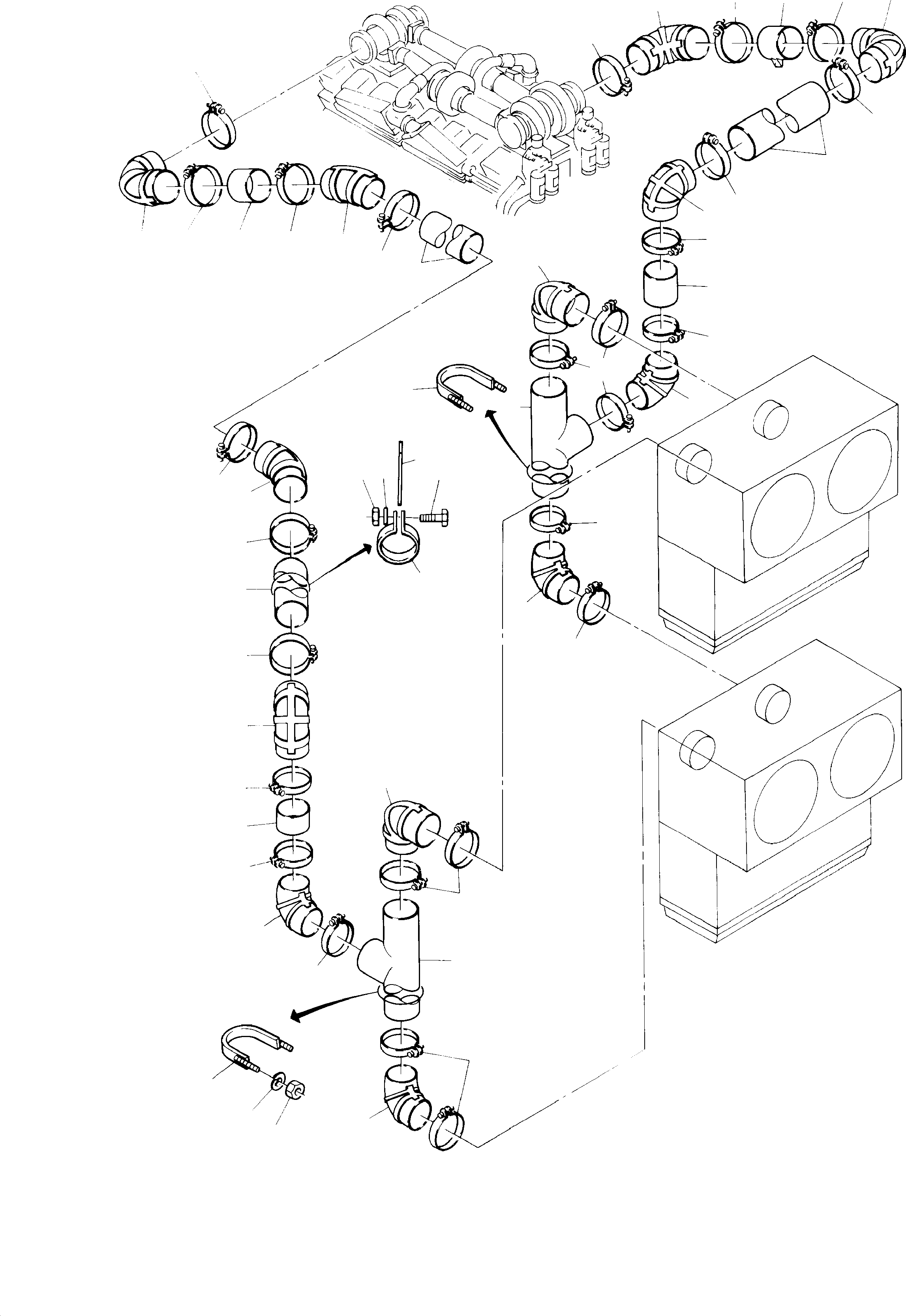 Suction pipe 620 541 40 KOMATSU