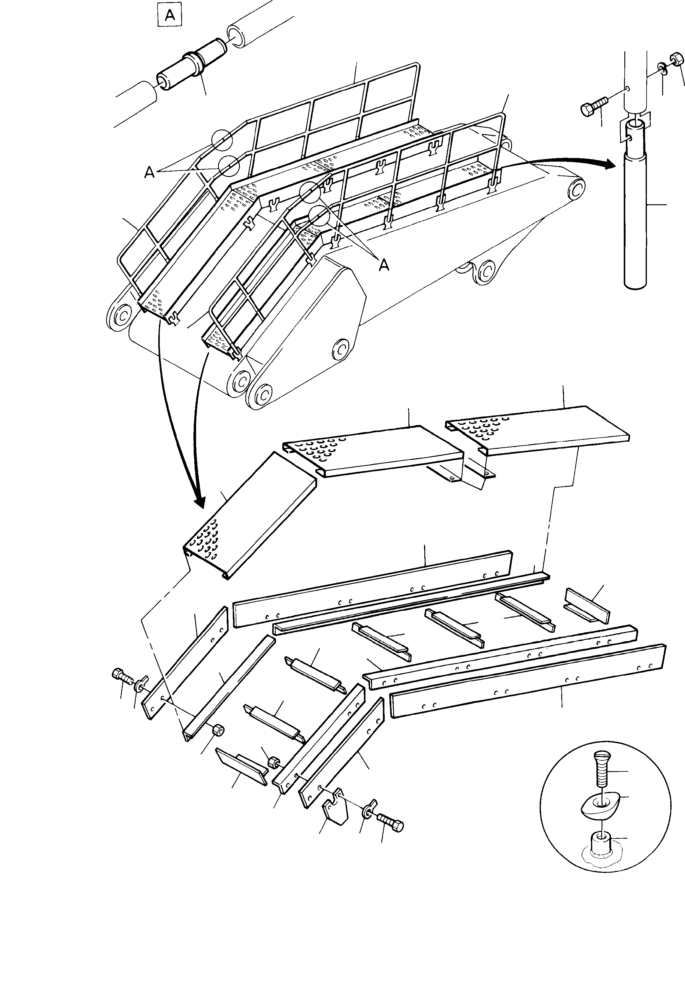 Supporting angle 516 932 40 KOMATSU